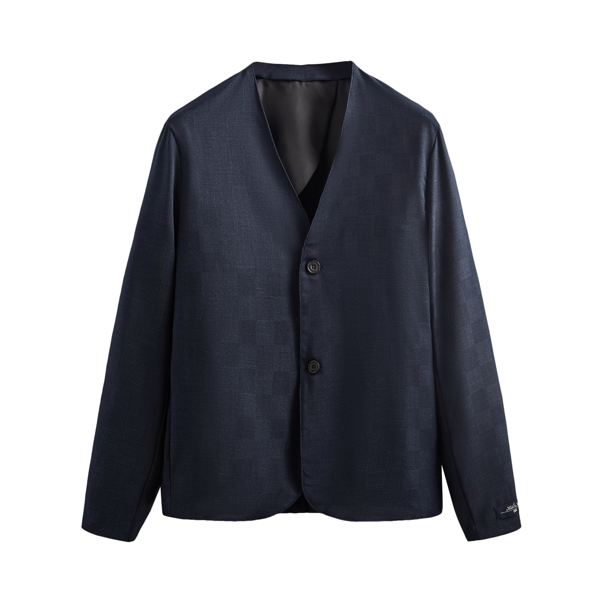 Kith Shadow Check Collarless Jacket 'Nocturnal'