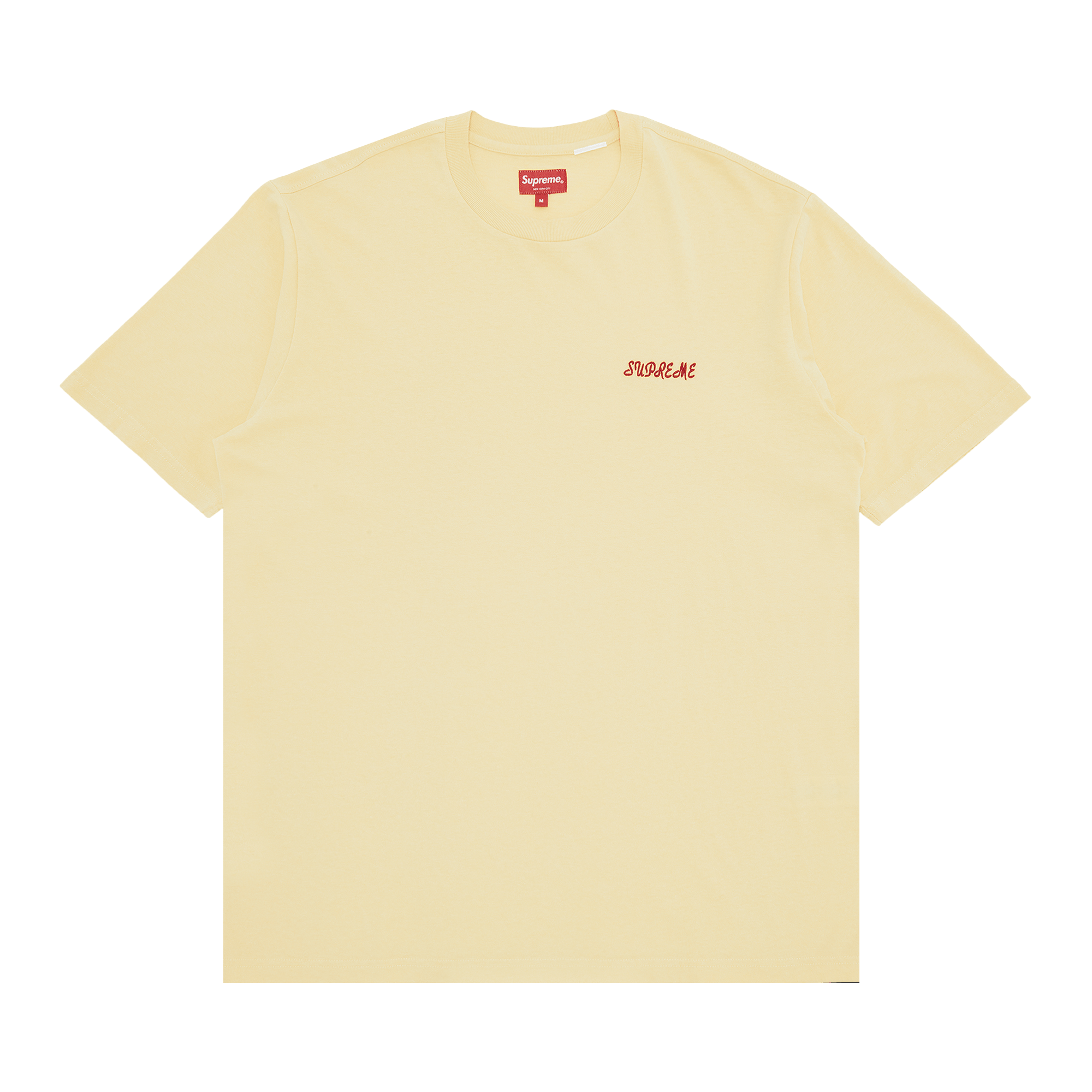 Supreme Washed Script Short-Sleeve Top 'Yellow'