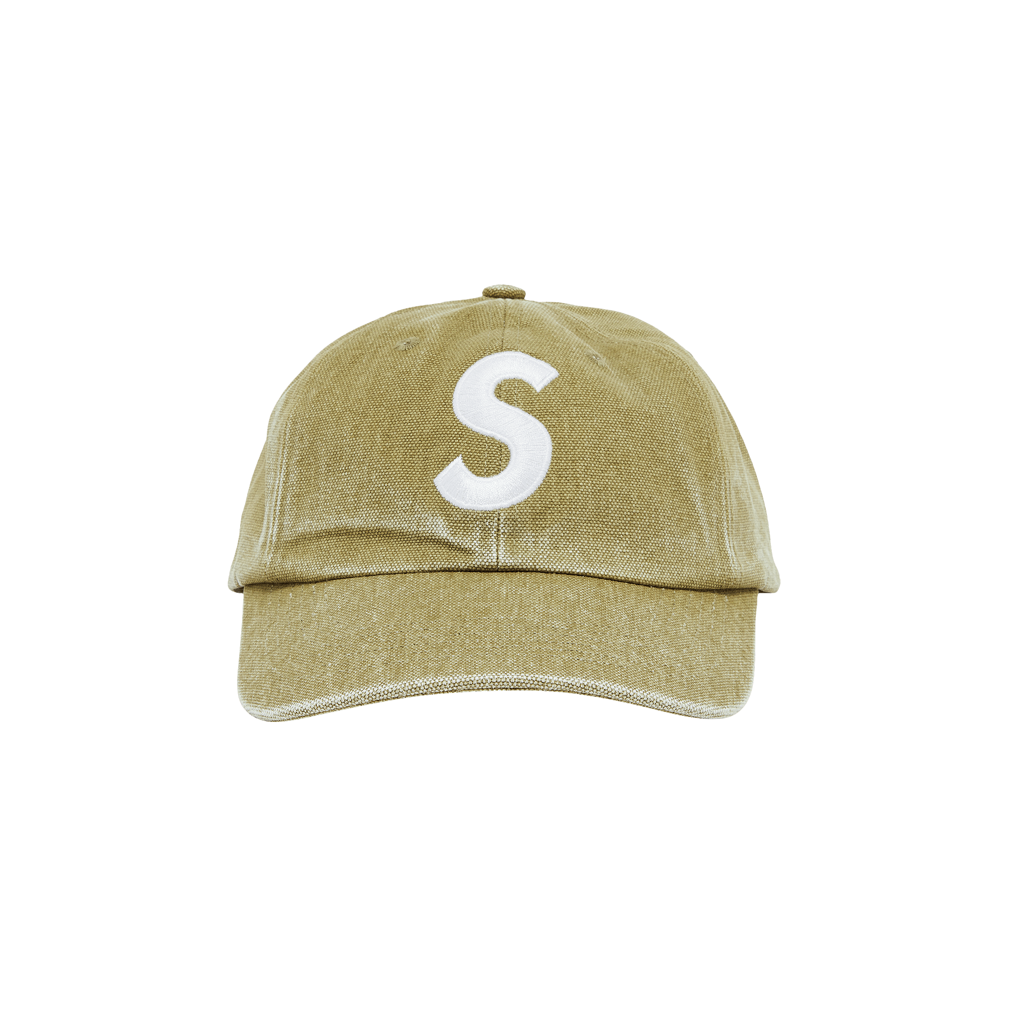 Supreme Pigment Canvas S Logo 6-Panel 'Olive'