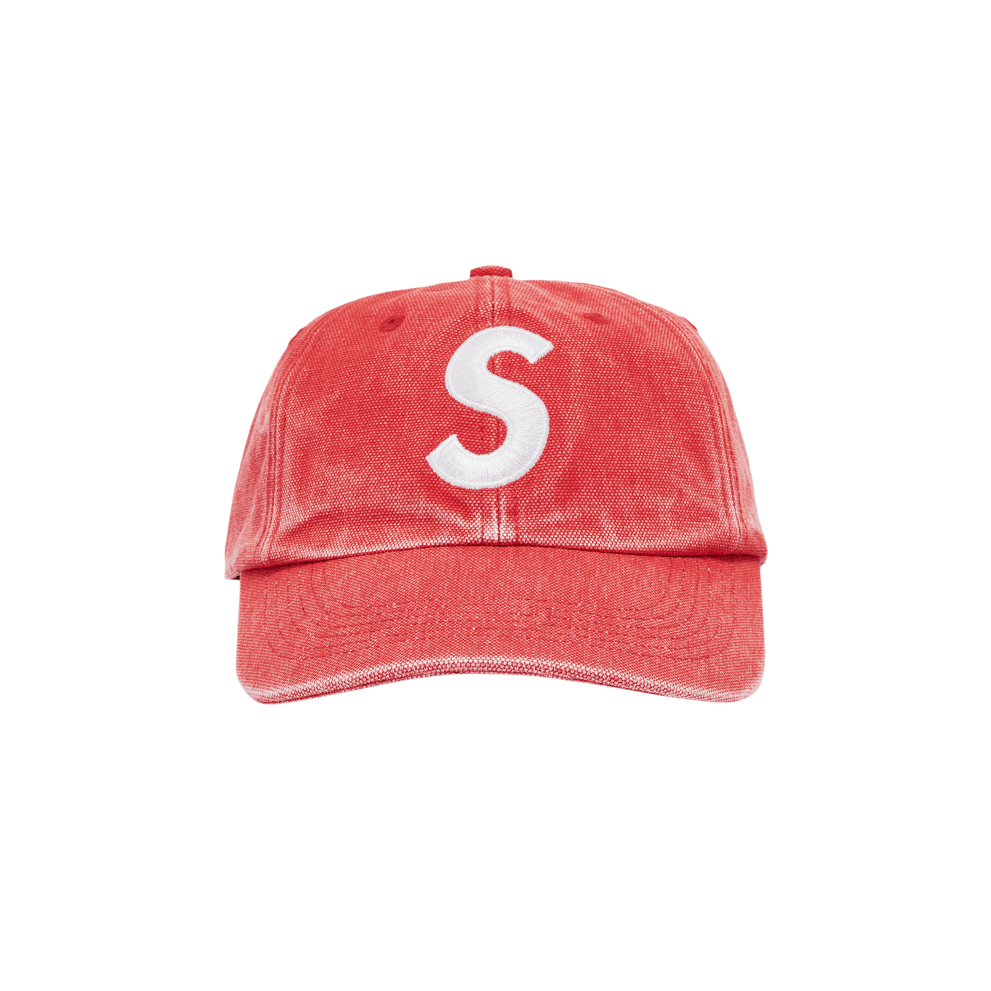 Supreme Pigment Canvas S Logo 6-Panel 'Red'