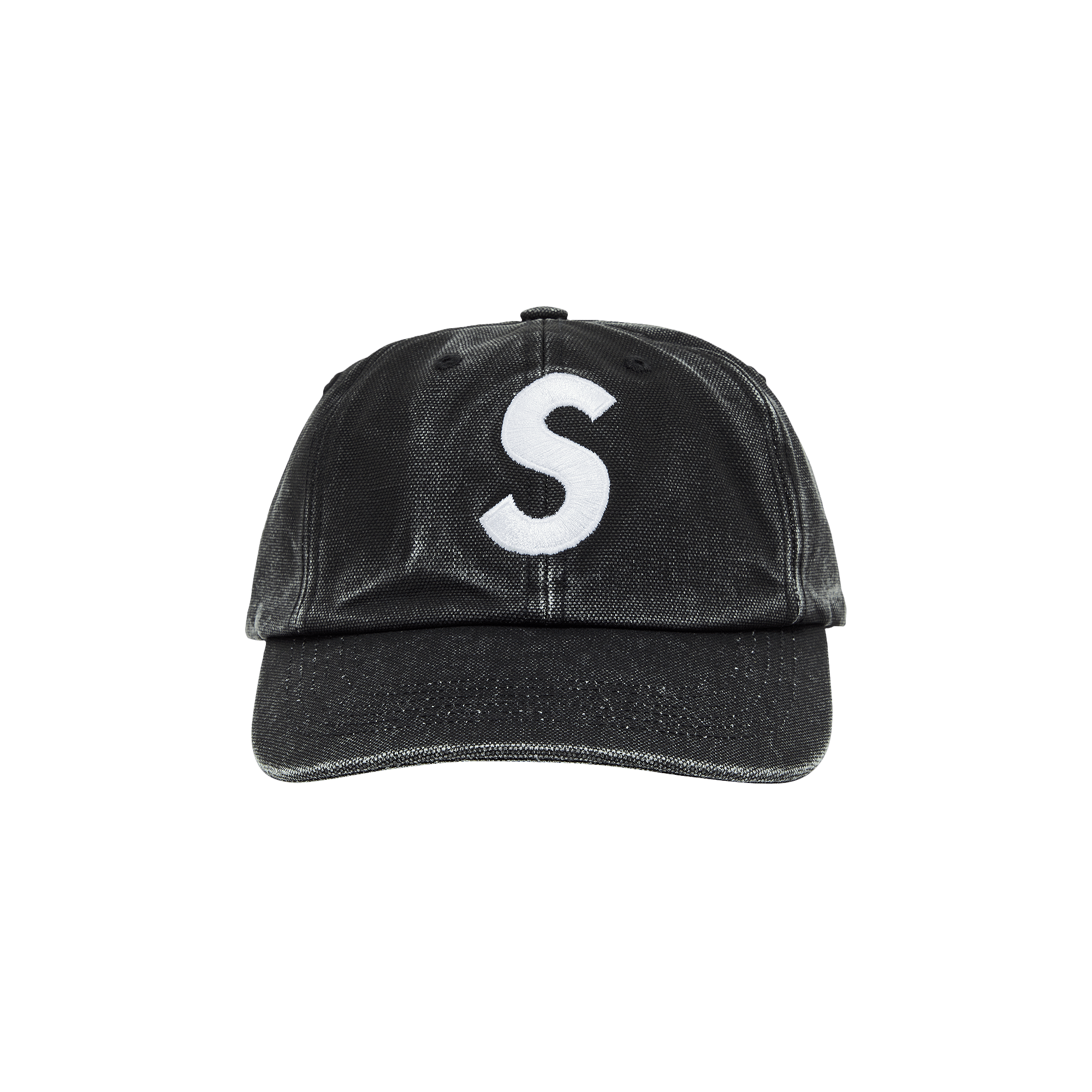 Supreme Pigment Canvas S Logo 6-Panel 'Black'
