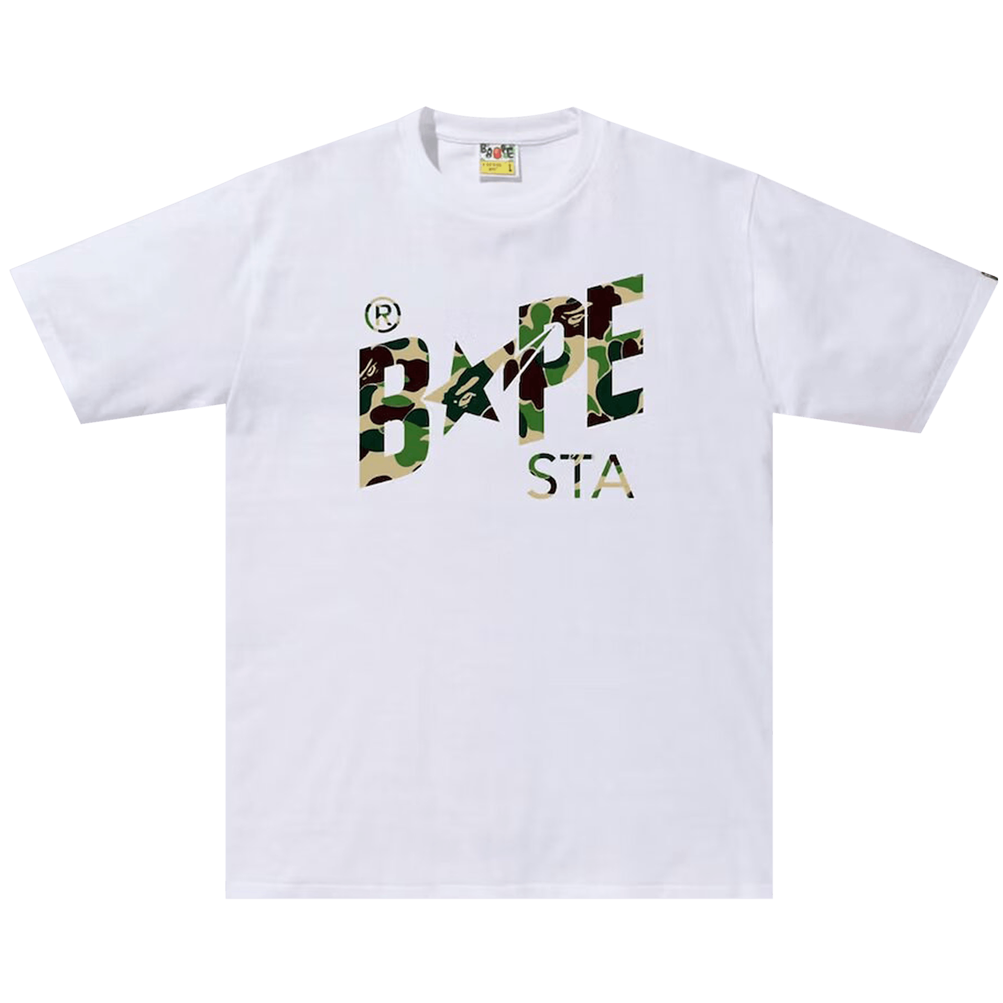 BAPE ABC Camo College T-Shirt 'White/Green'