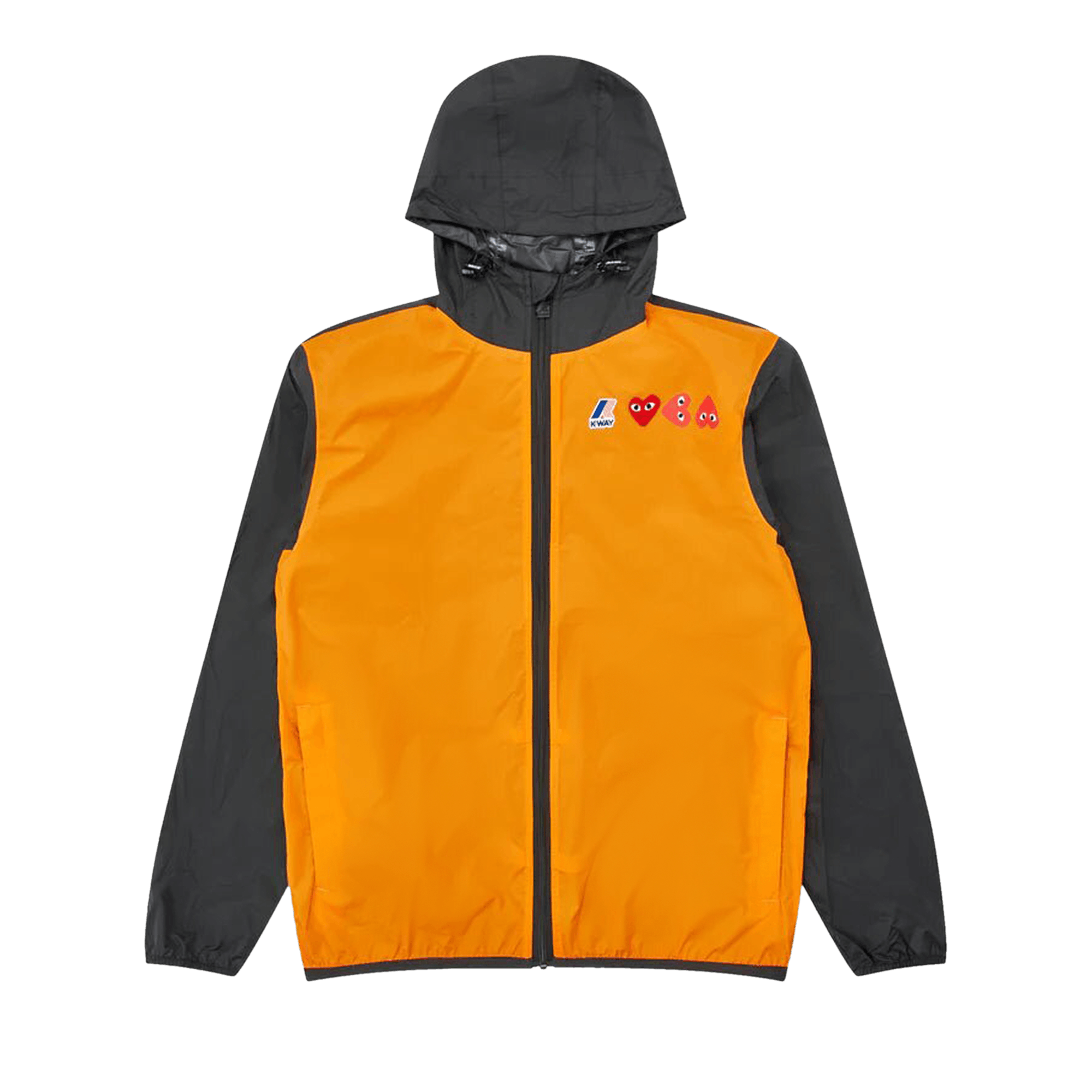 Comme des Garçons PLAY x K-Way Full Zip Hoodie 'Orange/Black'