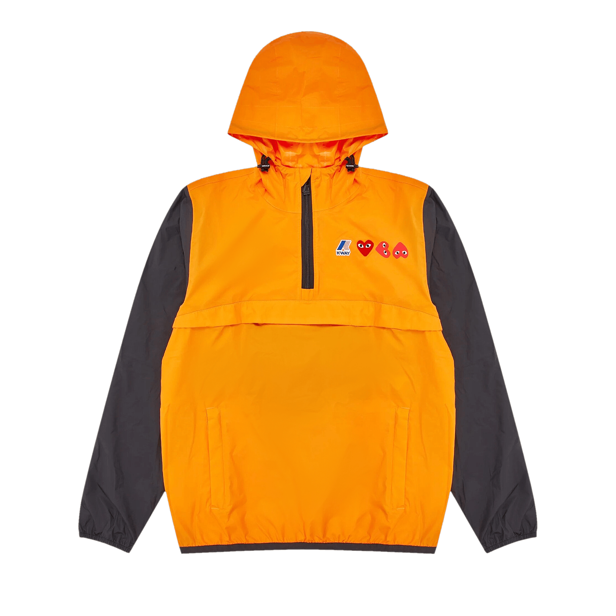 Comme des Garçons PLAY x K-Way Full Zip Hoodie 'Orange/Black'