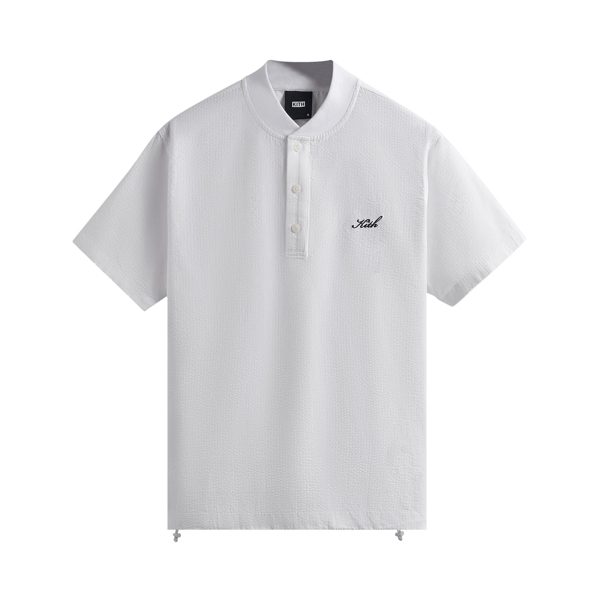 Kith Seersucker Pearson Henley Pullover 'White'