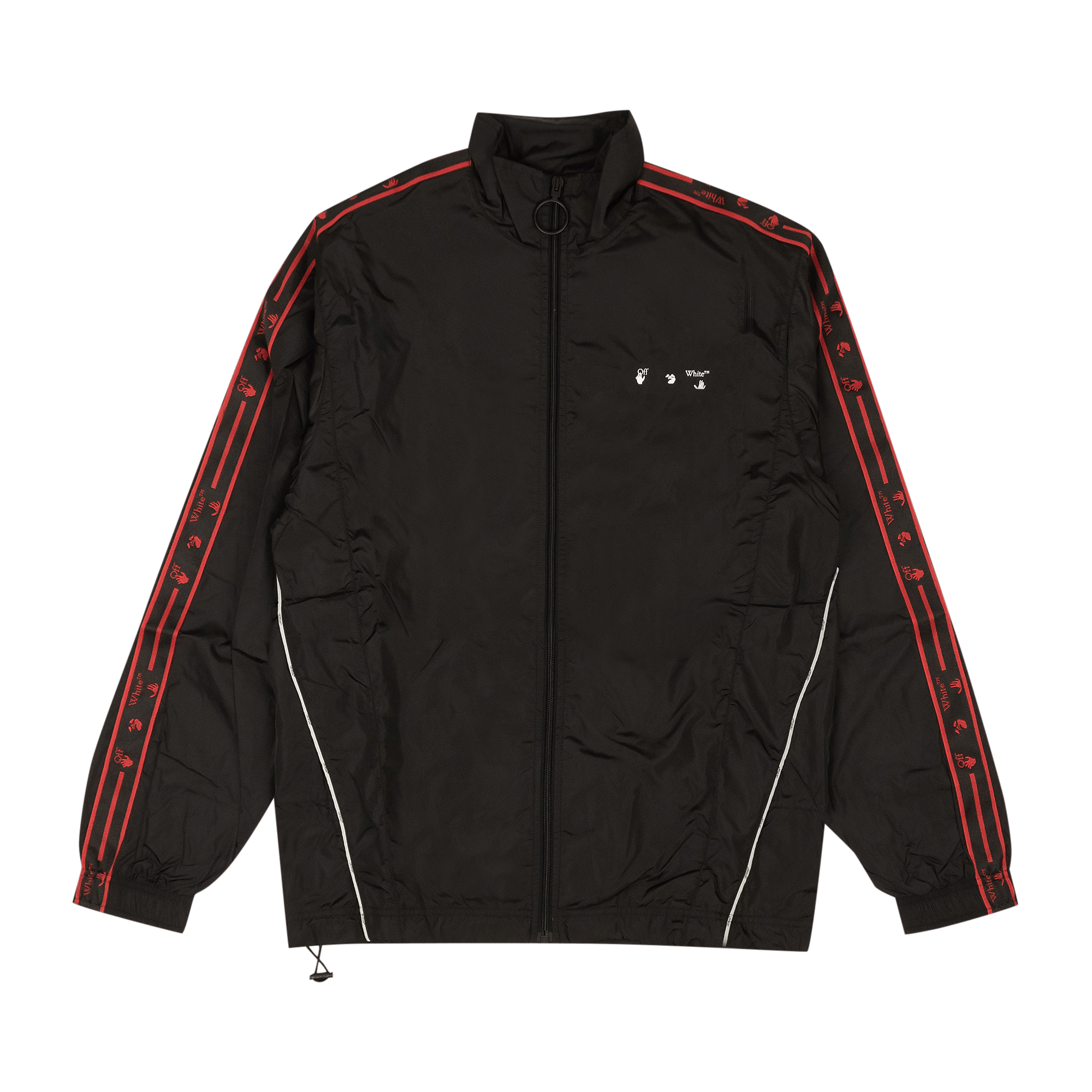 Off-White Logo Stripe Track Jacket 'Black/White'