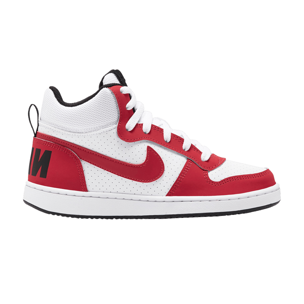 Pre-owned Nike Court Borough Mid Gs 'gym Red White'
