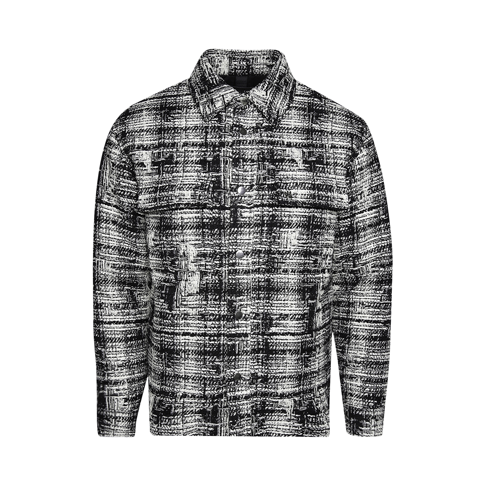 Amiri Tweed Padded Overshirt 'Black/White'