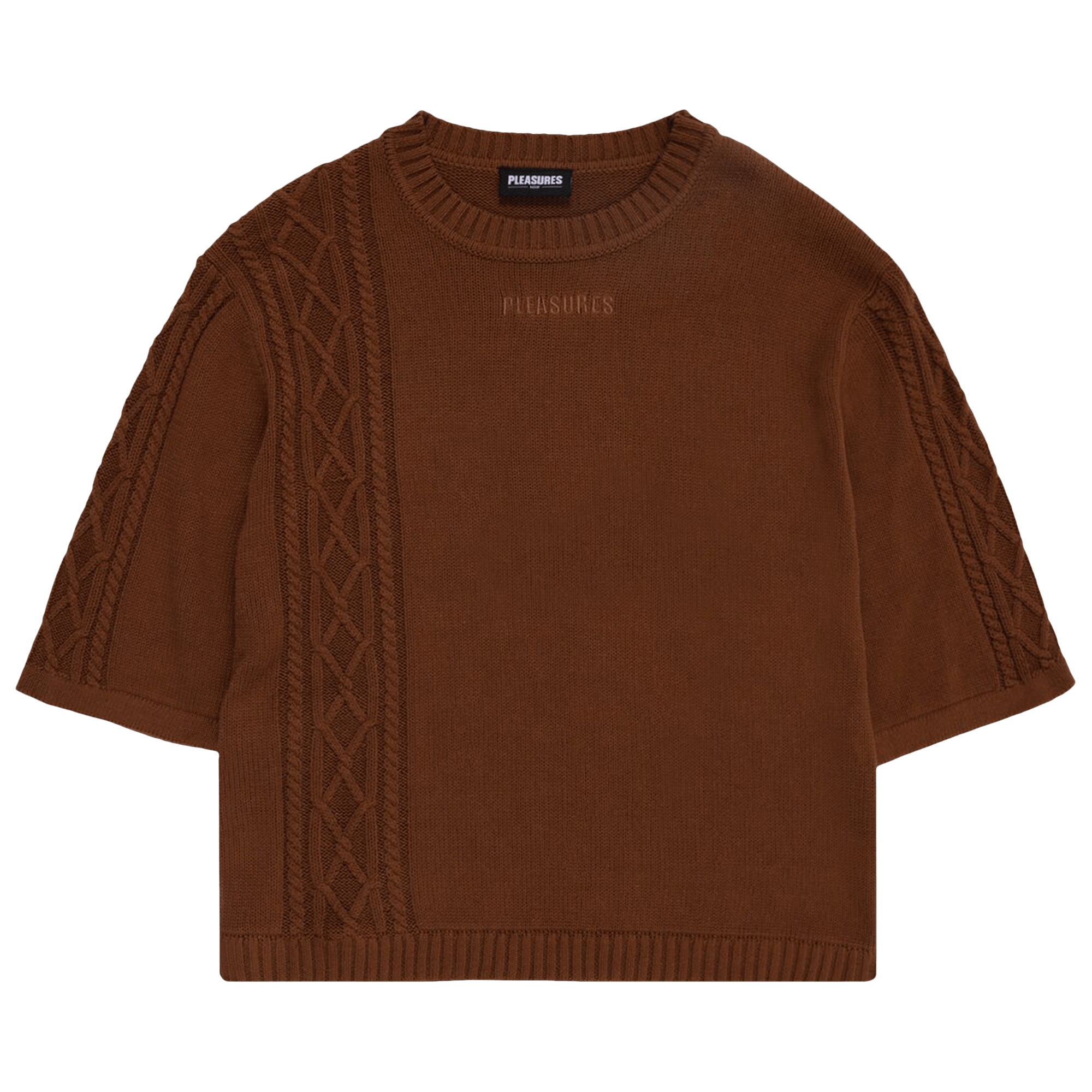 Pleasures Charlie Mock Neck Knit Shirt 'Brown'