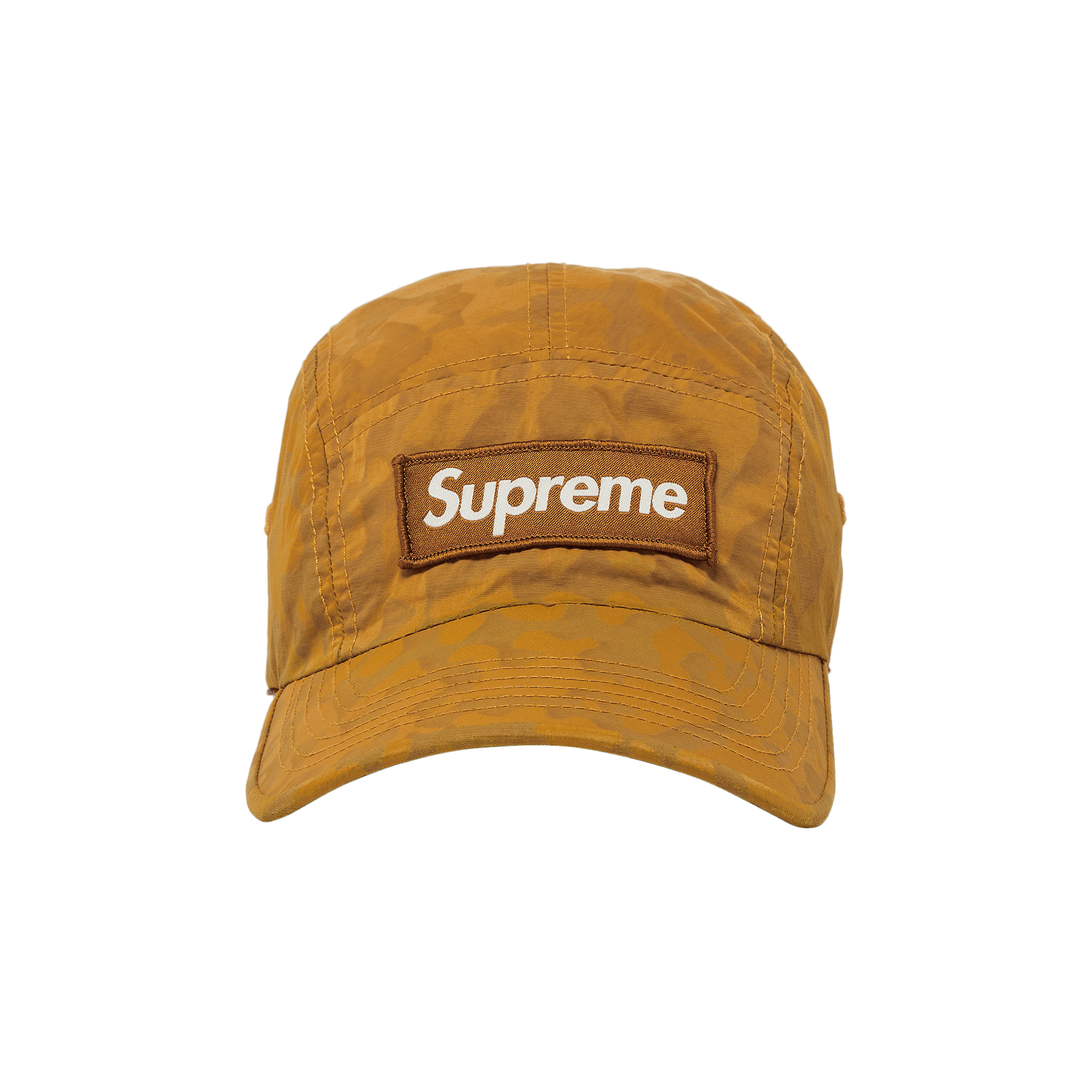 Supreme Overdyed Camo Nylon Camp Cap 'Orange'