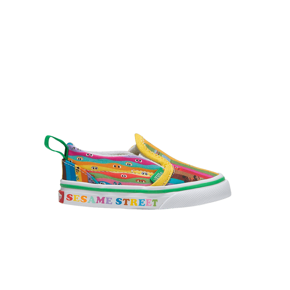 Vans Sesame Street x Slip-On V Toddler 'Rainbow Stripes'