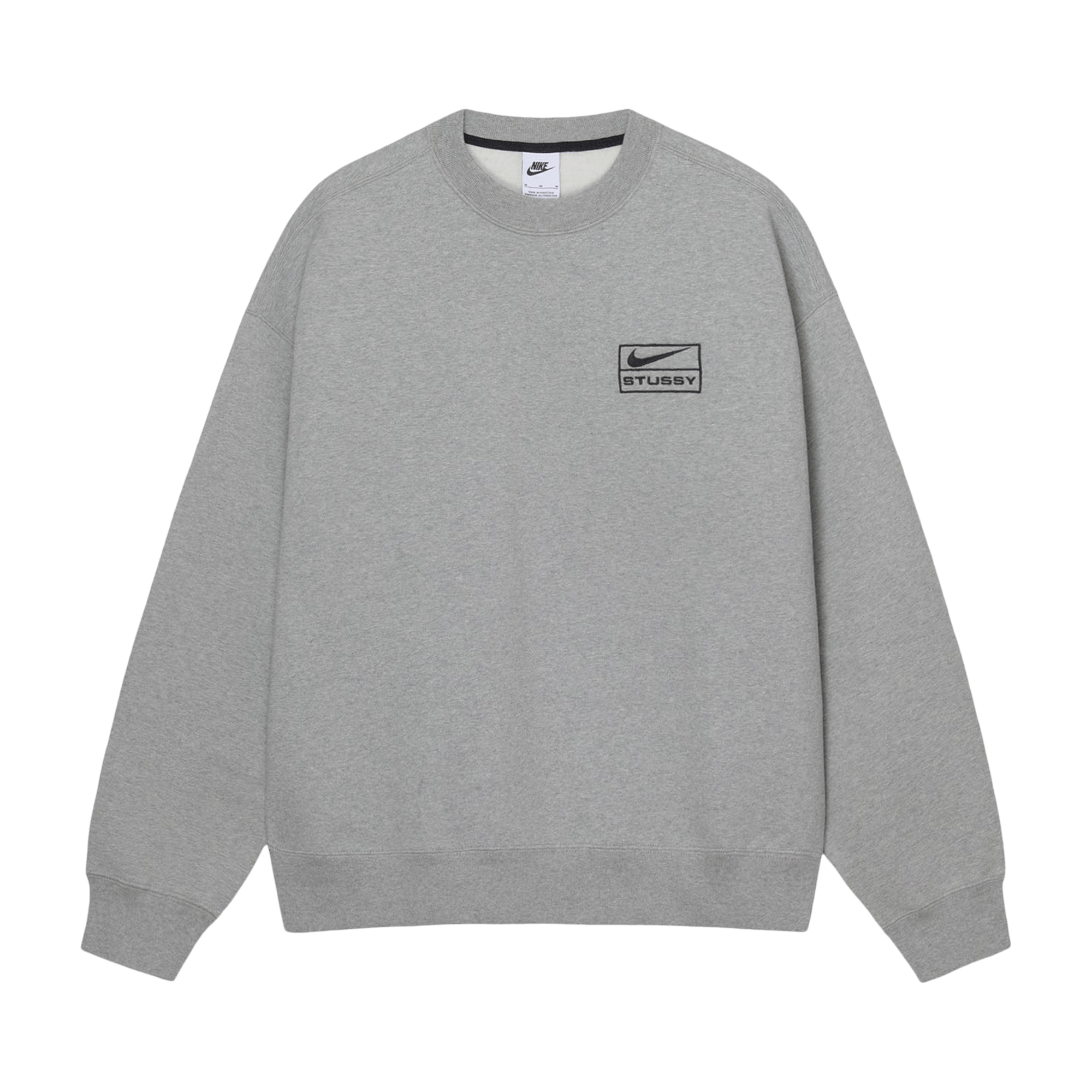Stussy x Nike Fleece Crew 'Dark Grey Heather'