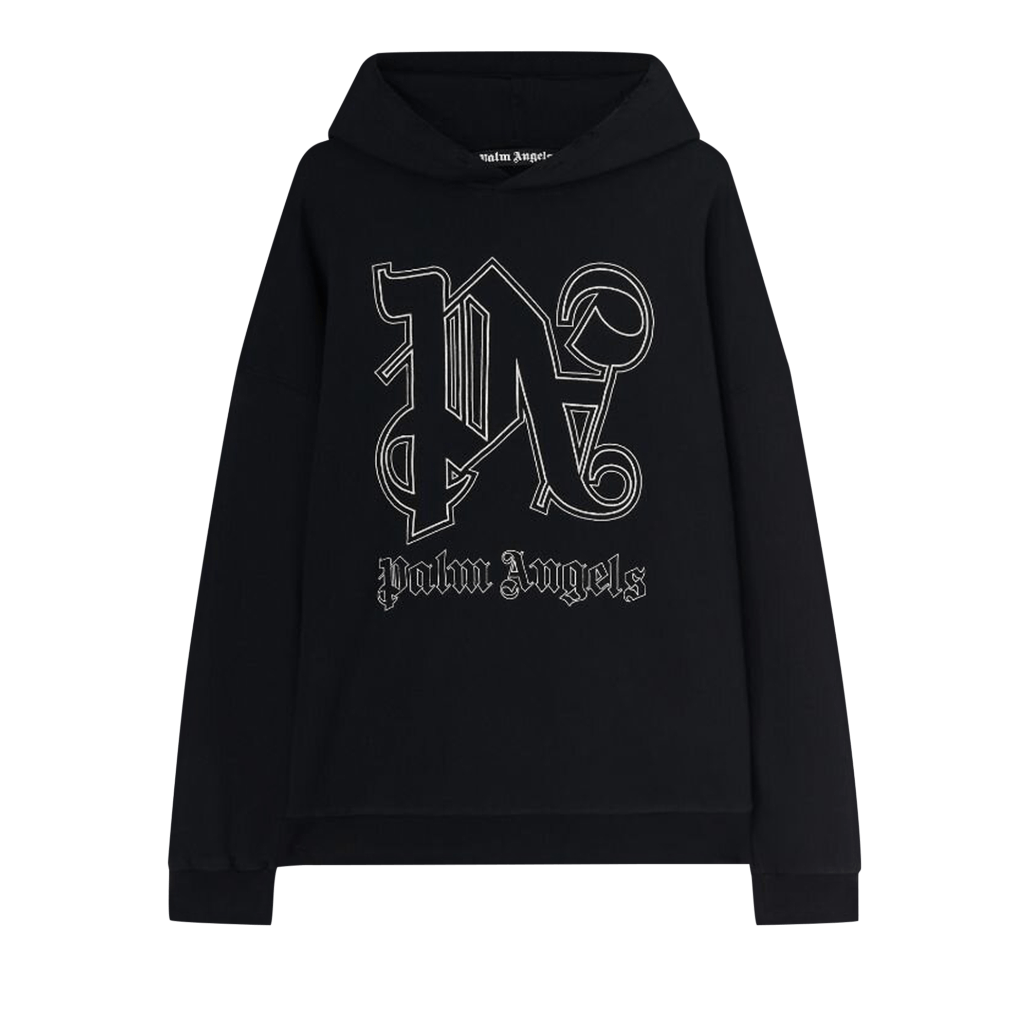 Palm Angels Monogram Statement Hoodie 'Black/Off White'