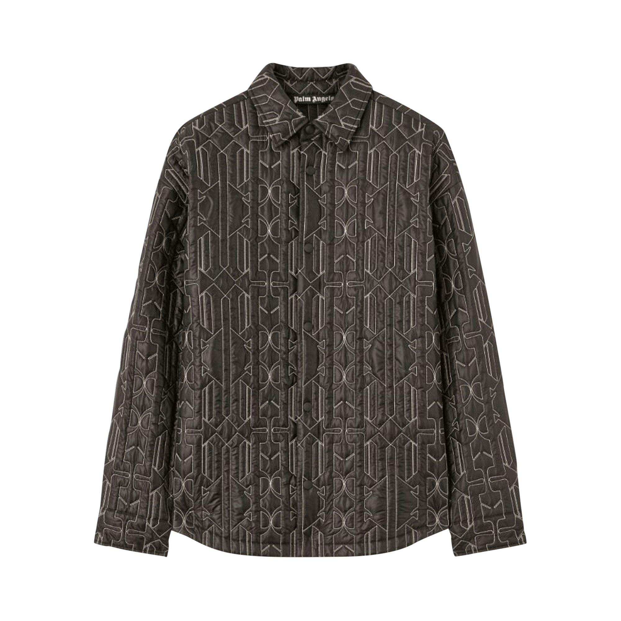Palm Angels All Monogram Quilted Dover Jacket 'Anthracite'