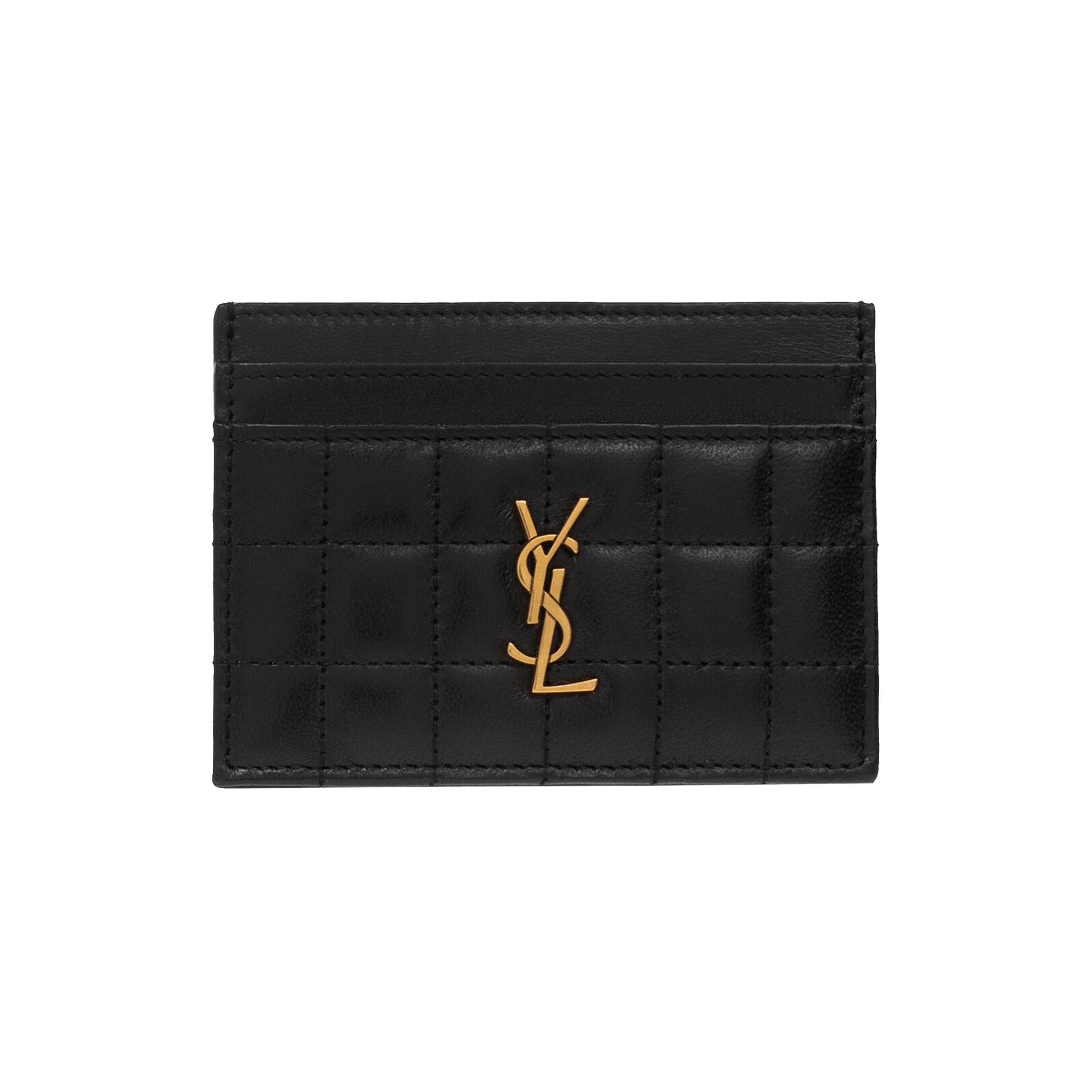 Buy Saint Laurent Monogram Zipped Card Case 'Black' - 575879