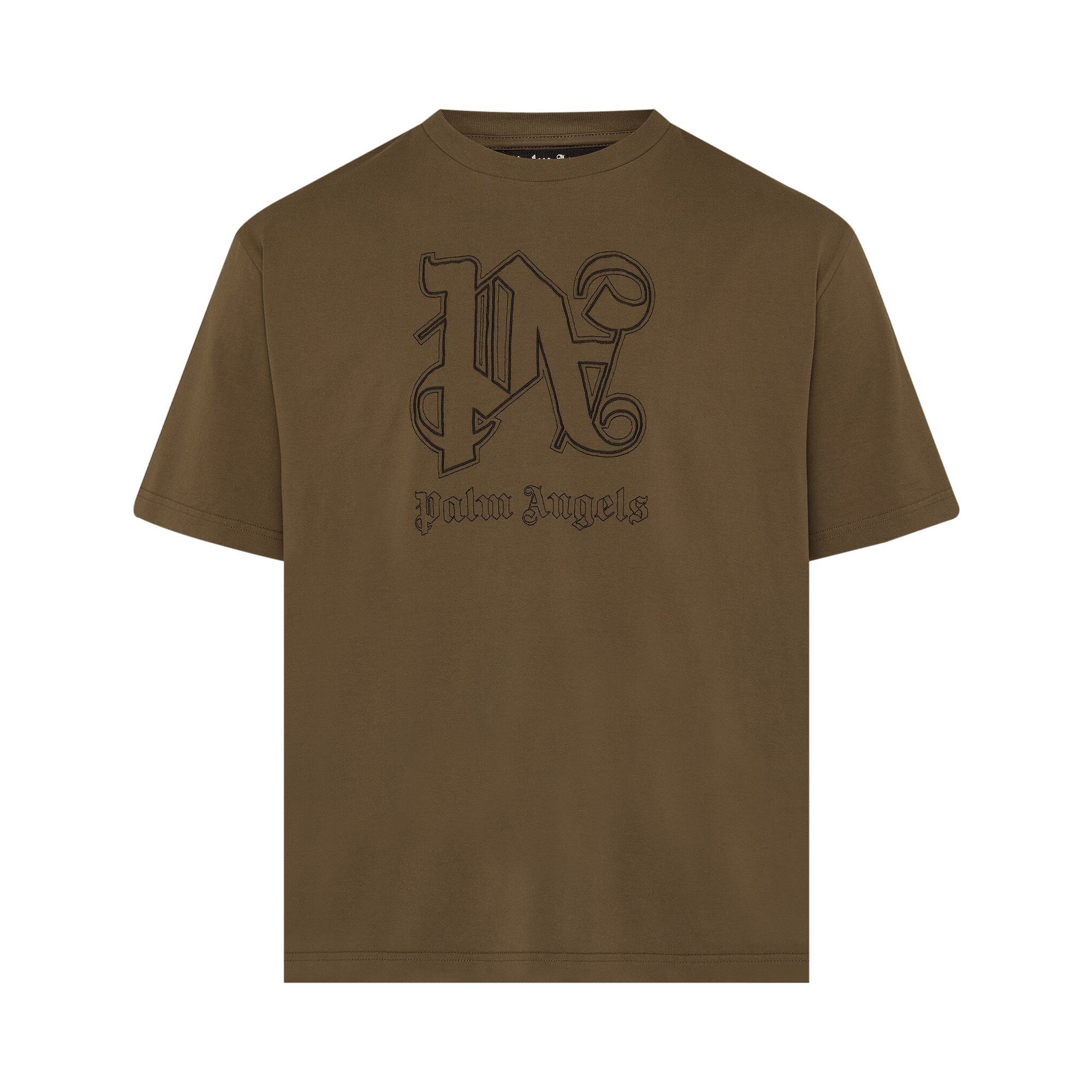 Palm Angels Monogram Statement Tee 'Brown/Black'
