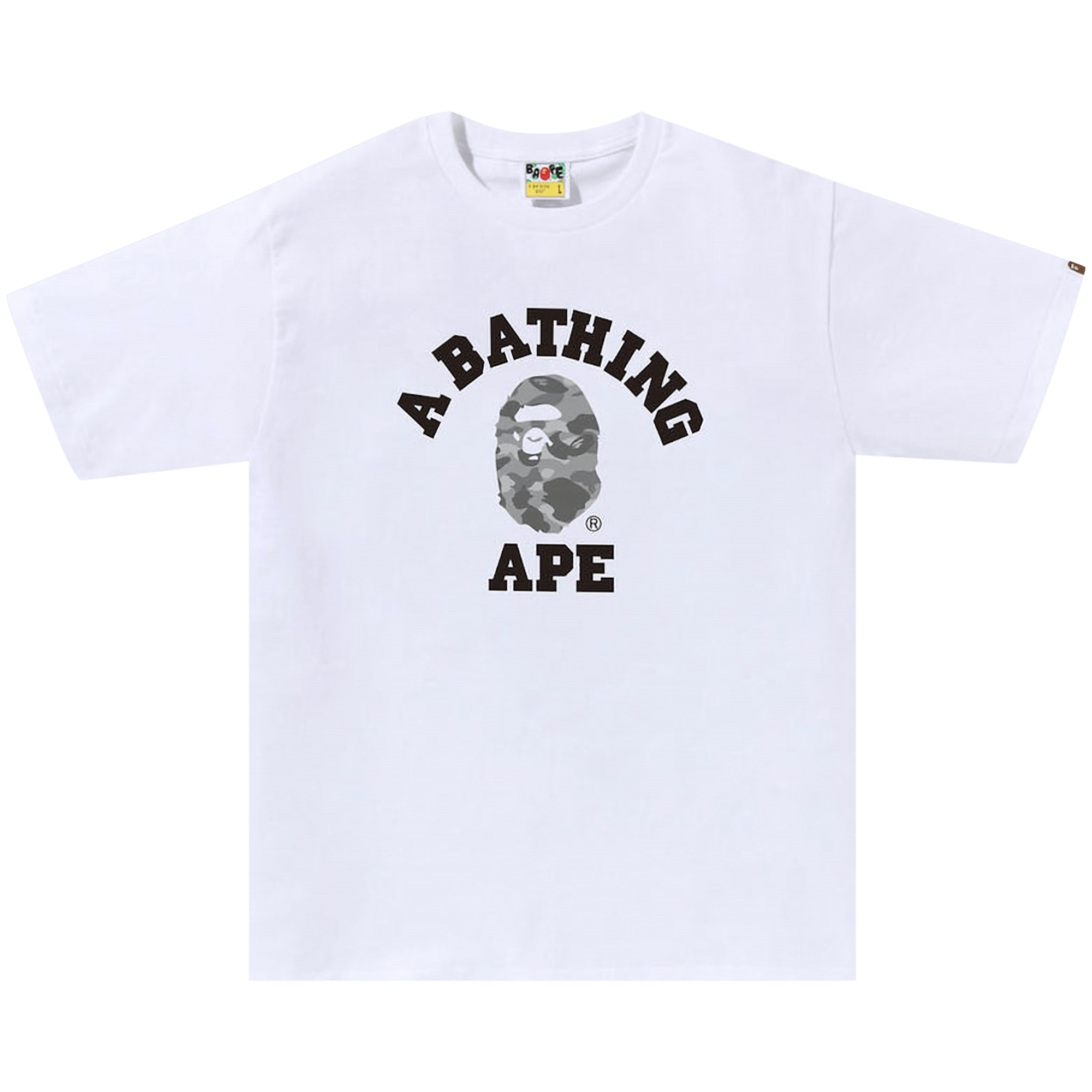 BAPE Honeycomb Camo College Tee 'White/Grey'