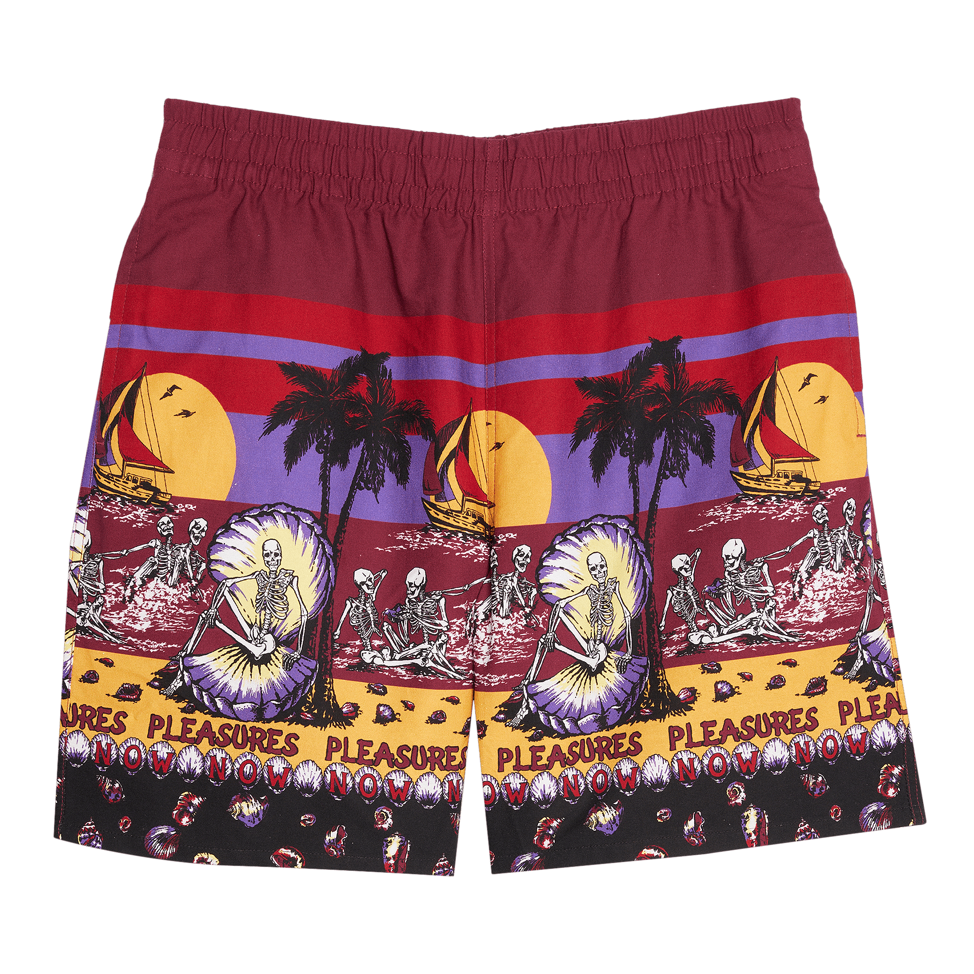 Pleasures Beach Short 'Burgundy'
