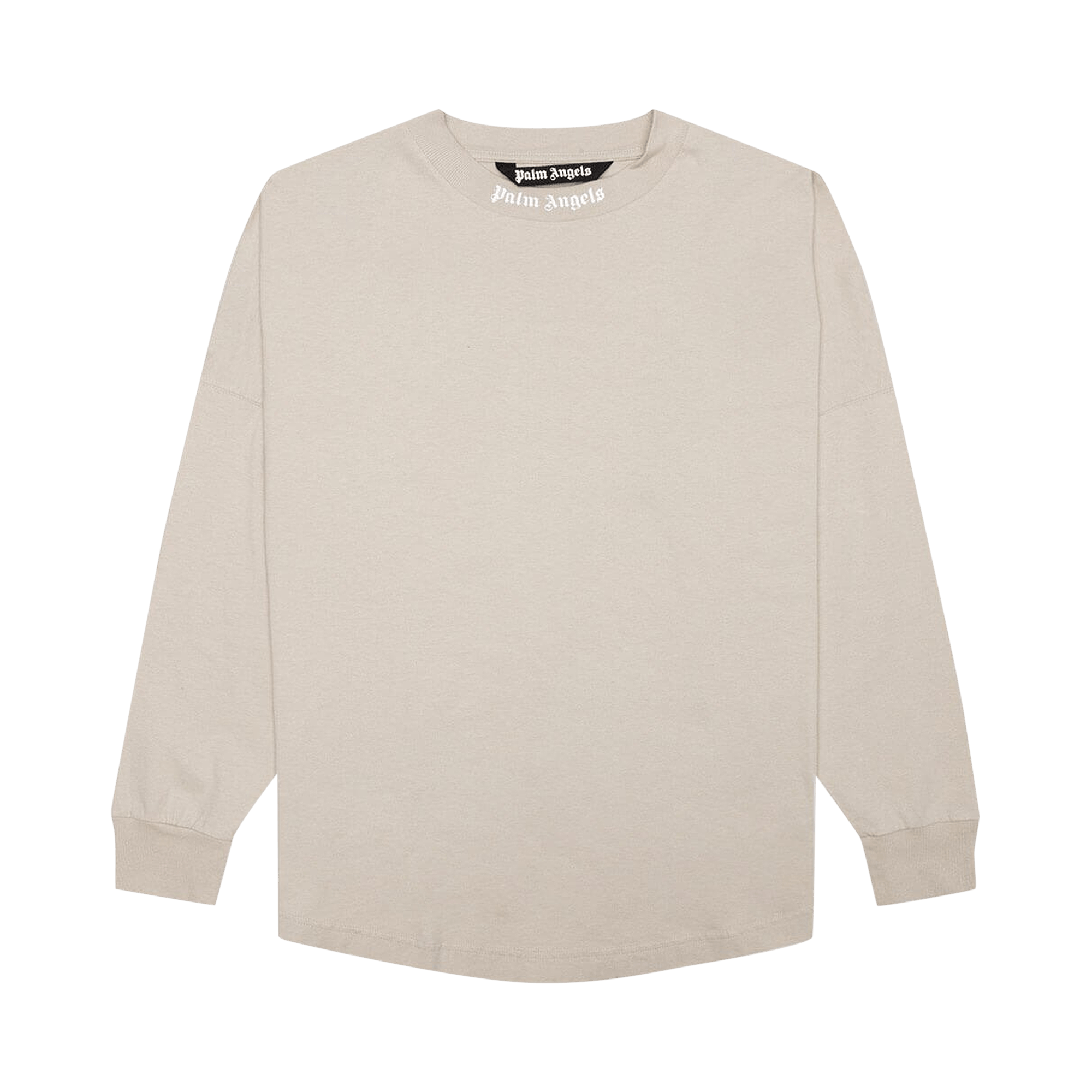 Palm Angels Classic Logo Over Long-Sleeve Tee 'Beige/White'