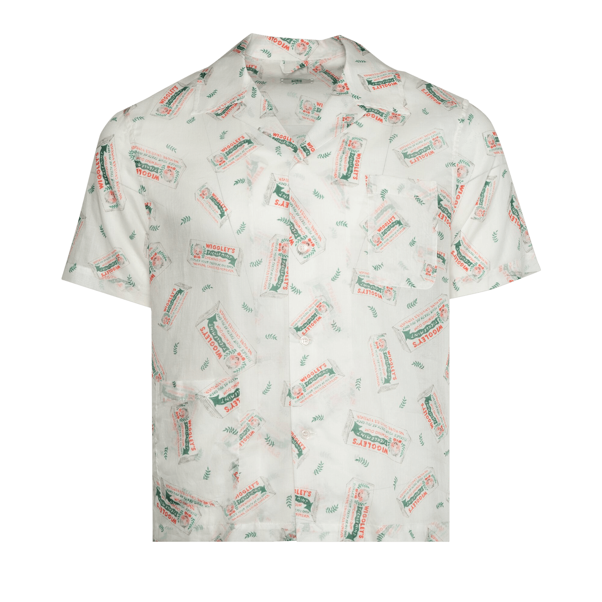 Buy Bode Suede Rickrack Workshirt 'White/Black' - MR0W000039 WHIT