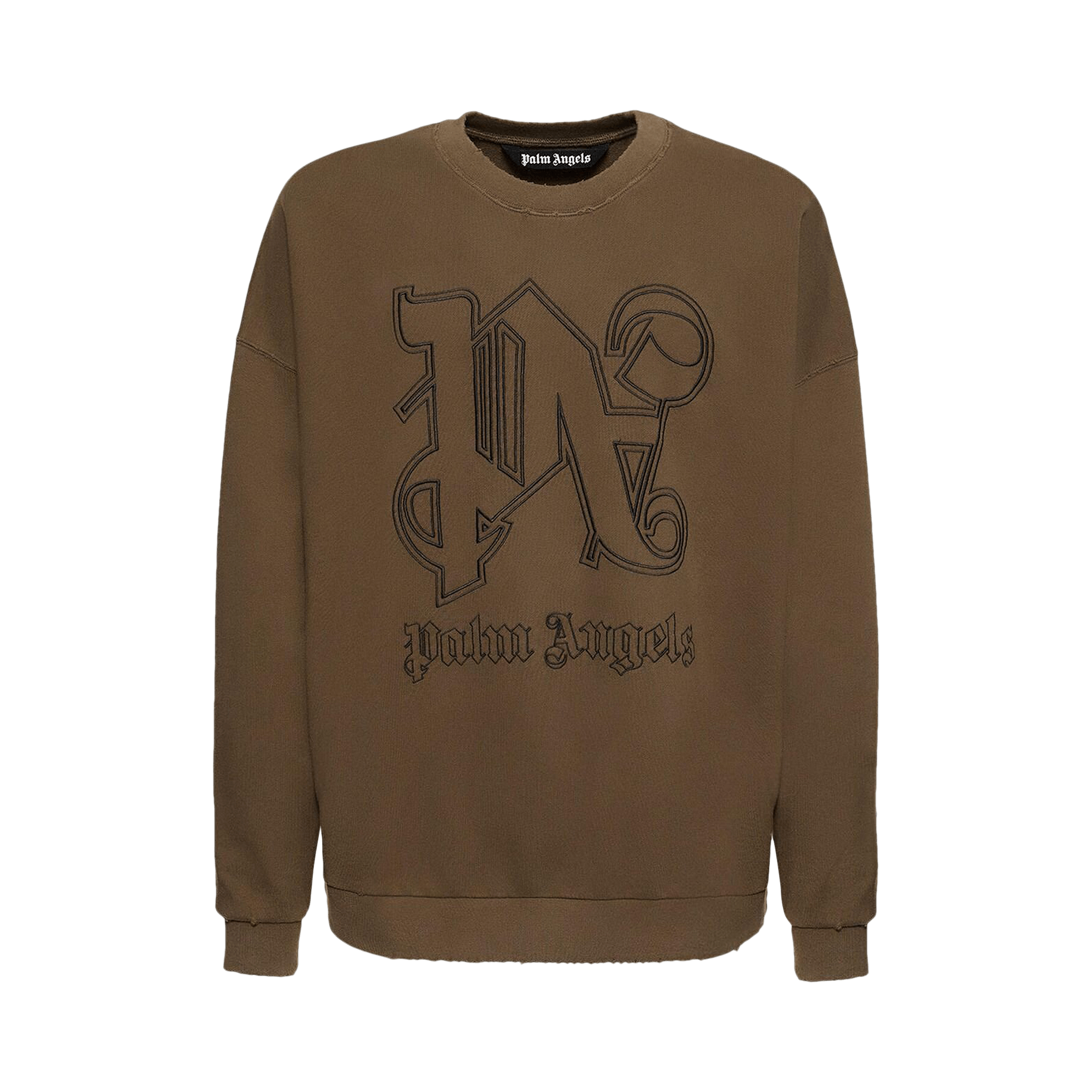 Palm Angels Monogram Statement Crew 'Brown/Black'