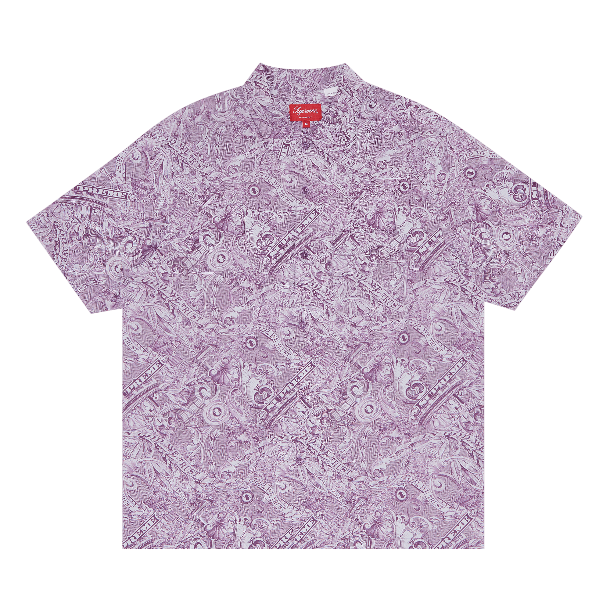Supreme Dollar Short-Sleeve Shirt 'Purple'