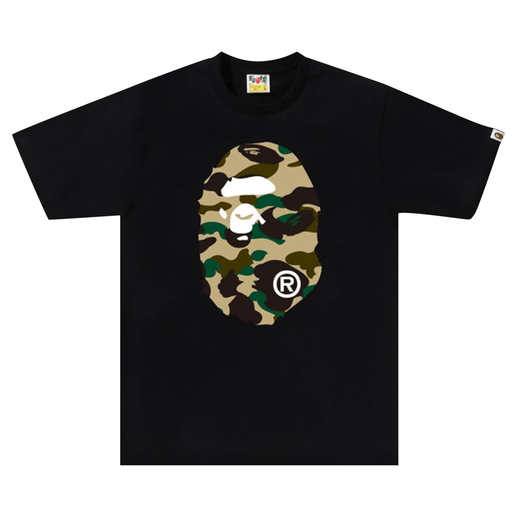 BAPE 1st Camo Big Ape Head Tee 'Black/Yellow'