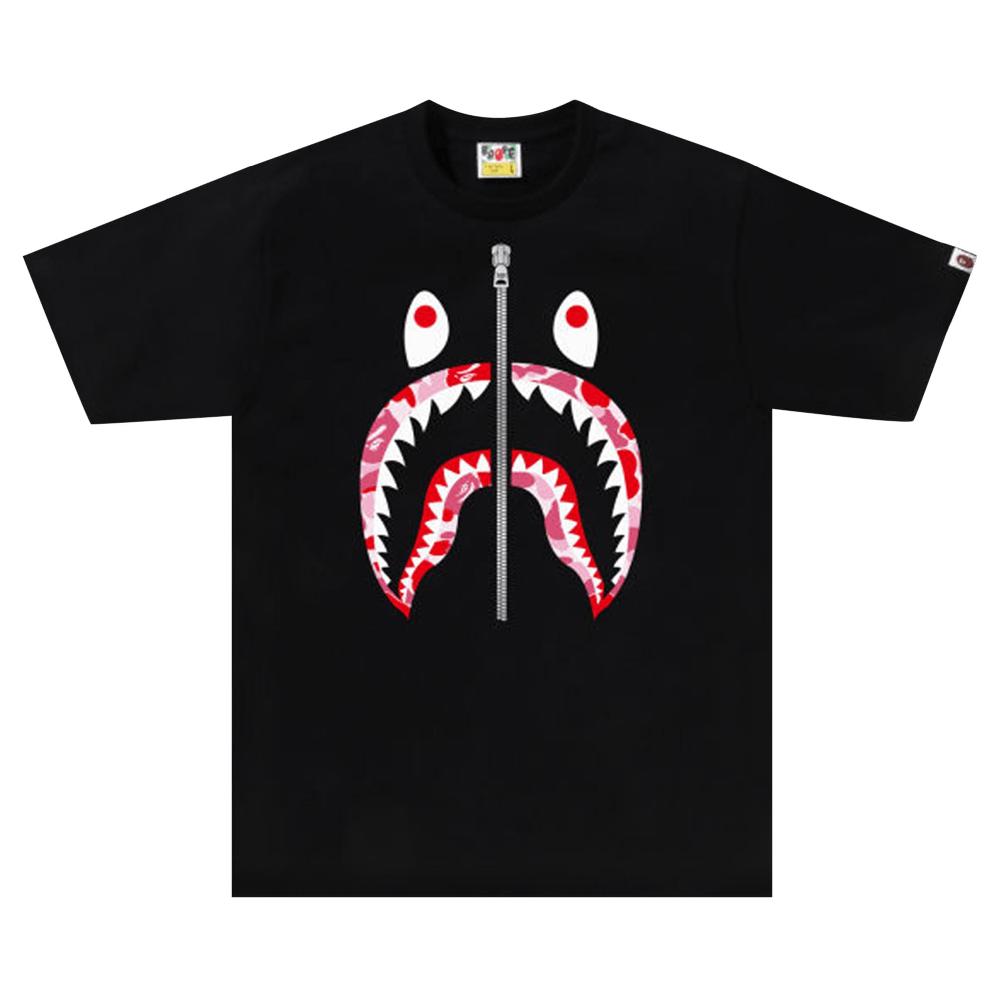 BAPE ABC Camo Shark Tee 'Black/Pink'