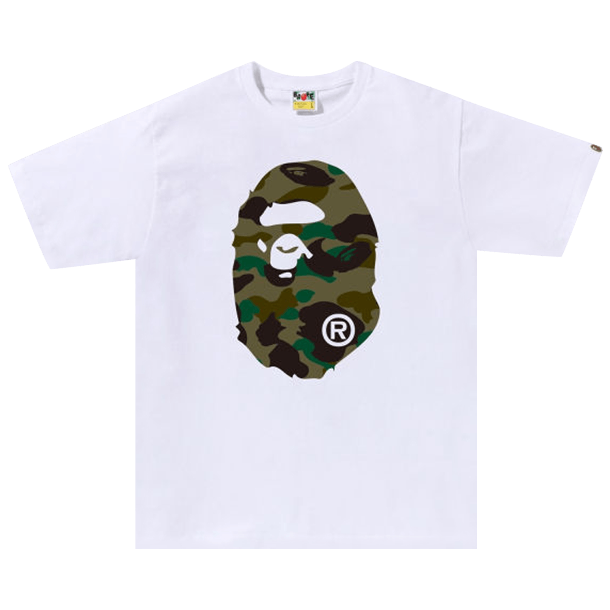 BAPE 1st Camo Big Ape Head Tee 'White/Green'