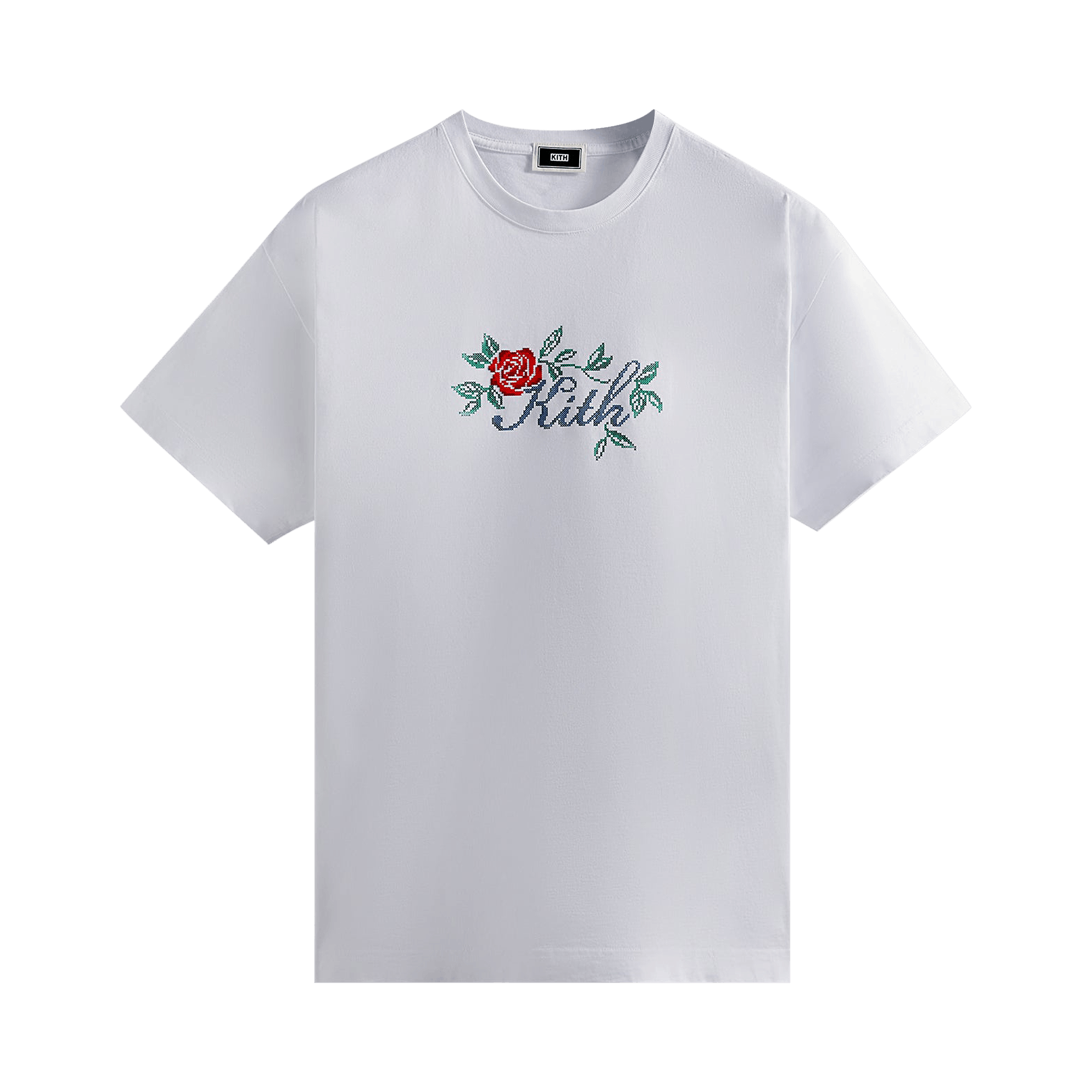 Kith Script Needlepoint Tee 'White'