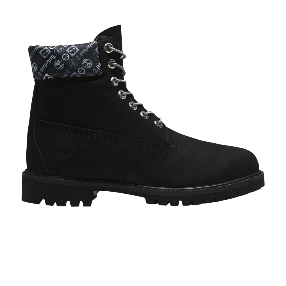 Timberland 6 Inch Premium Boot Wide 'Logo Print Collar'