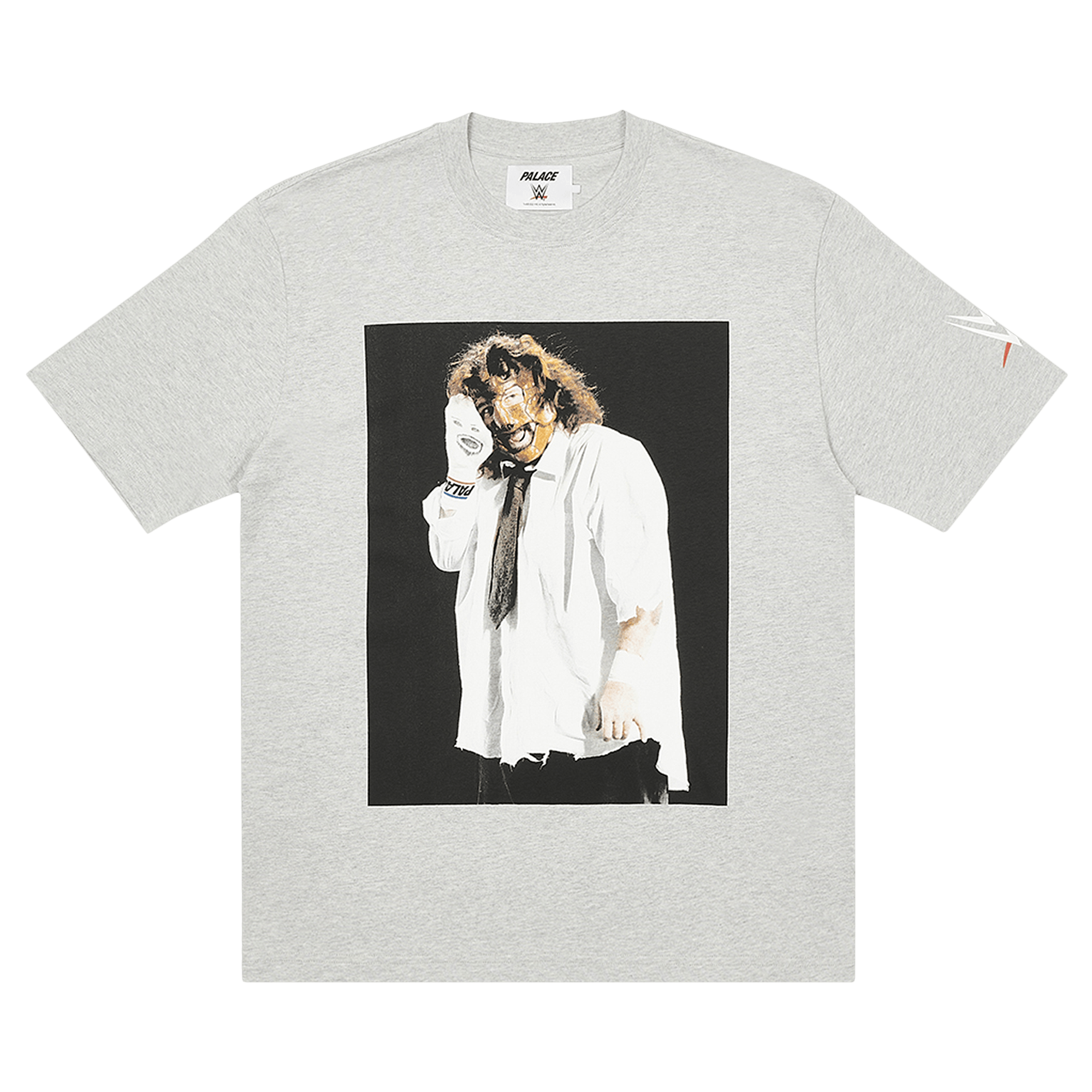 Palace x WWE Mankind Sock T-Shirt 'Grey Marl'