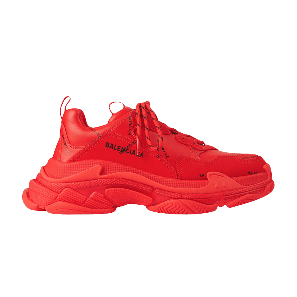 Balenciaga Wmns Triple S Sneaker 'Allover Logo - Red'