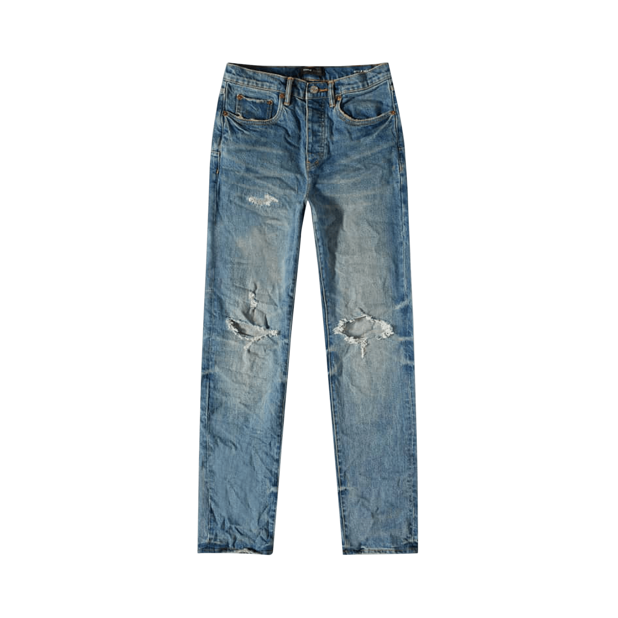 PURPLE BRAND Mid Rise Straight Jeans 'Vintage Aged Indigo/Blowout'