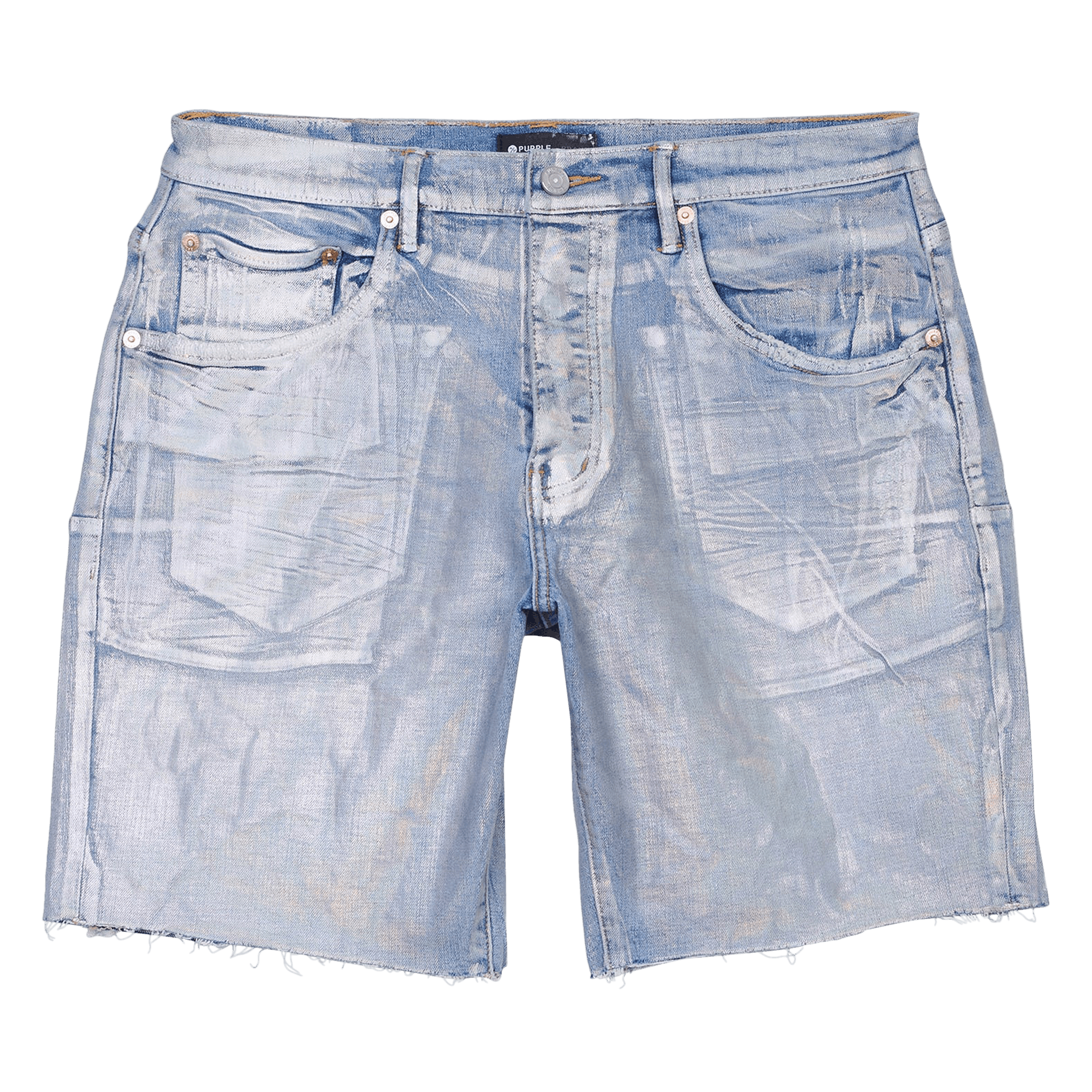 PURPLE BRAND Iridescent Shorts 'Light Indigo/Pearl'