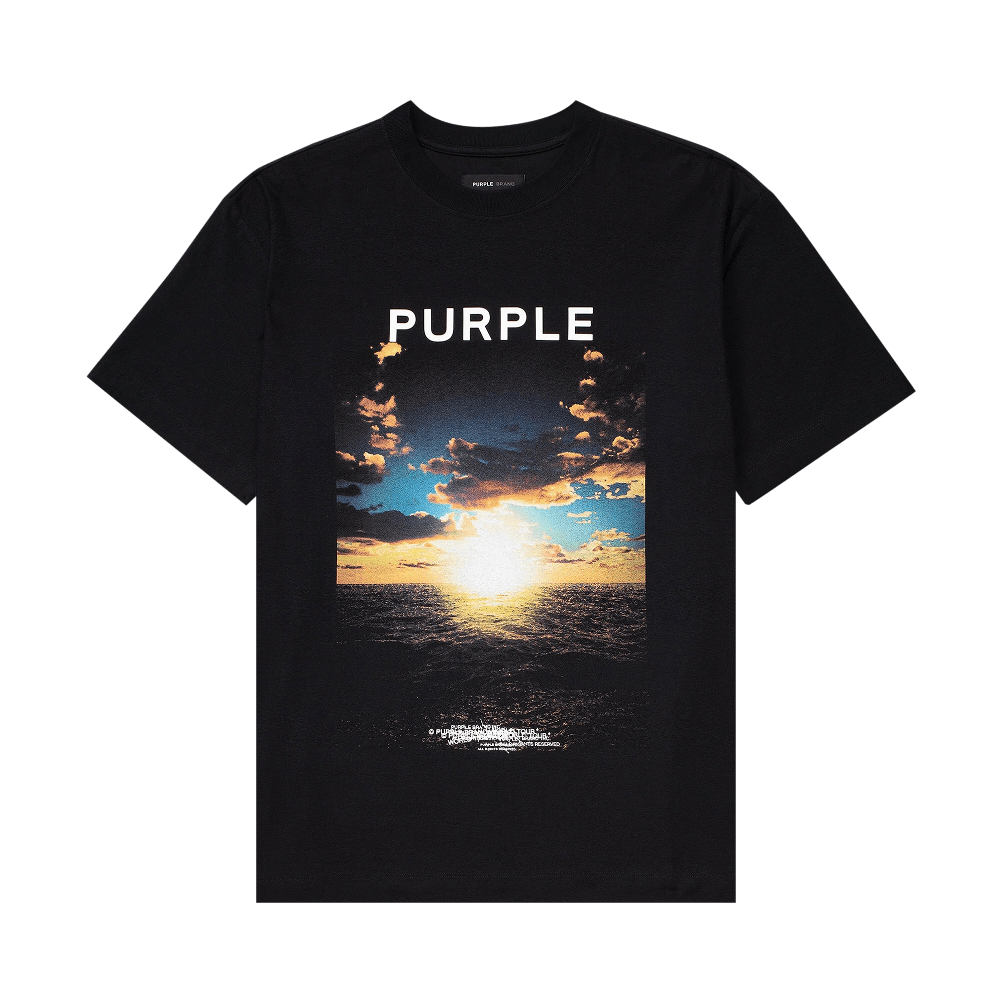PURPLE BRAND Textured Jersey T-Shirt 'Black'