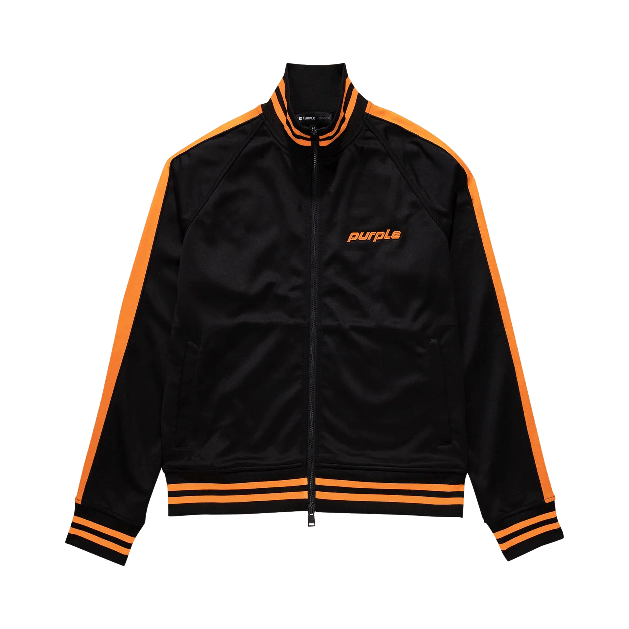 PURPLE BRAND Track Jacket 'Black Beauty/Orange'