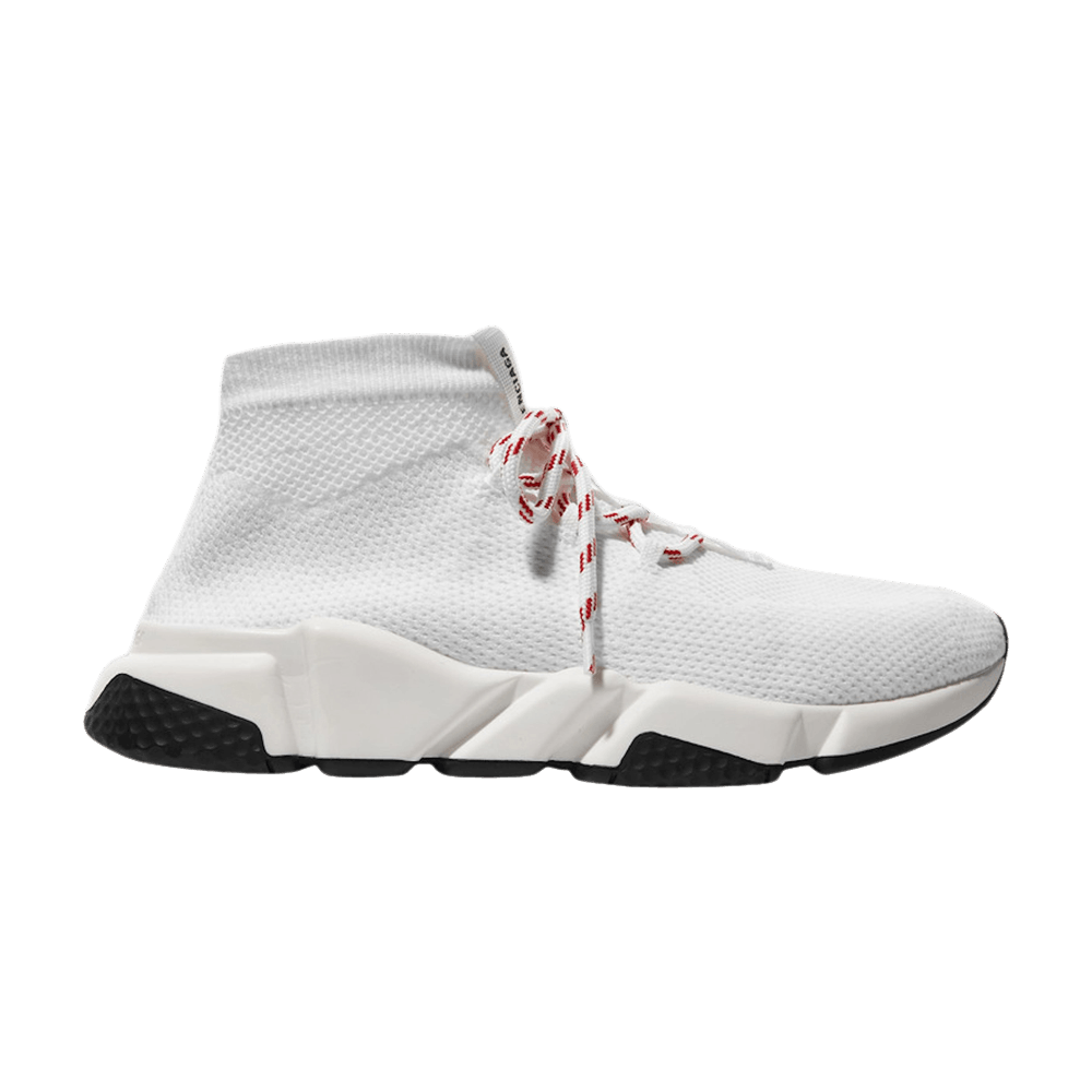 Balenciaga Wmns Speed Lace Up Trainer 'White Red'