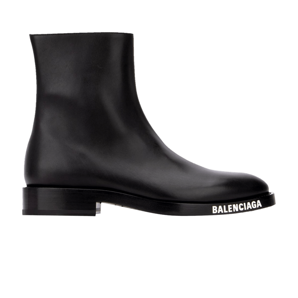 Balenciaga Logo Sole Ankle Boot 'Black'
