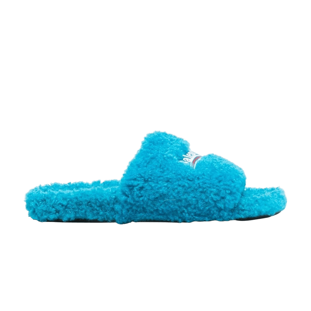 Balenciaga Furry Slides 'Sky Blue'