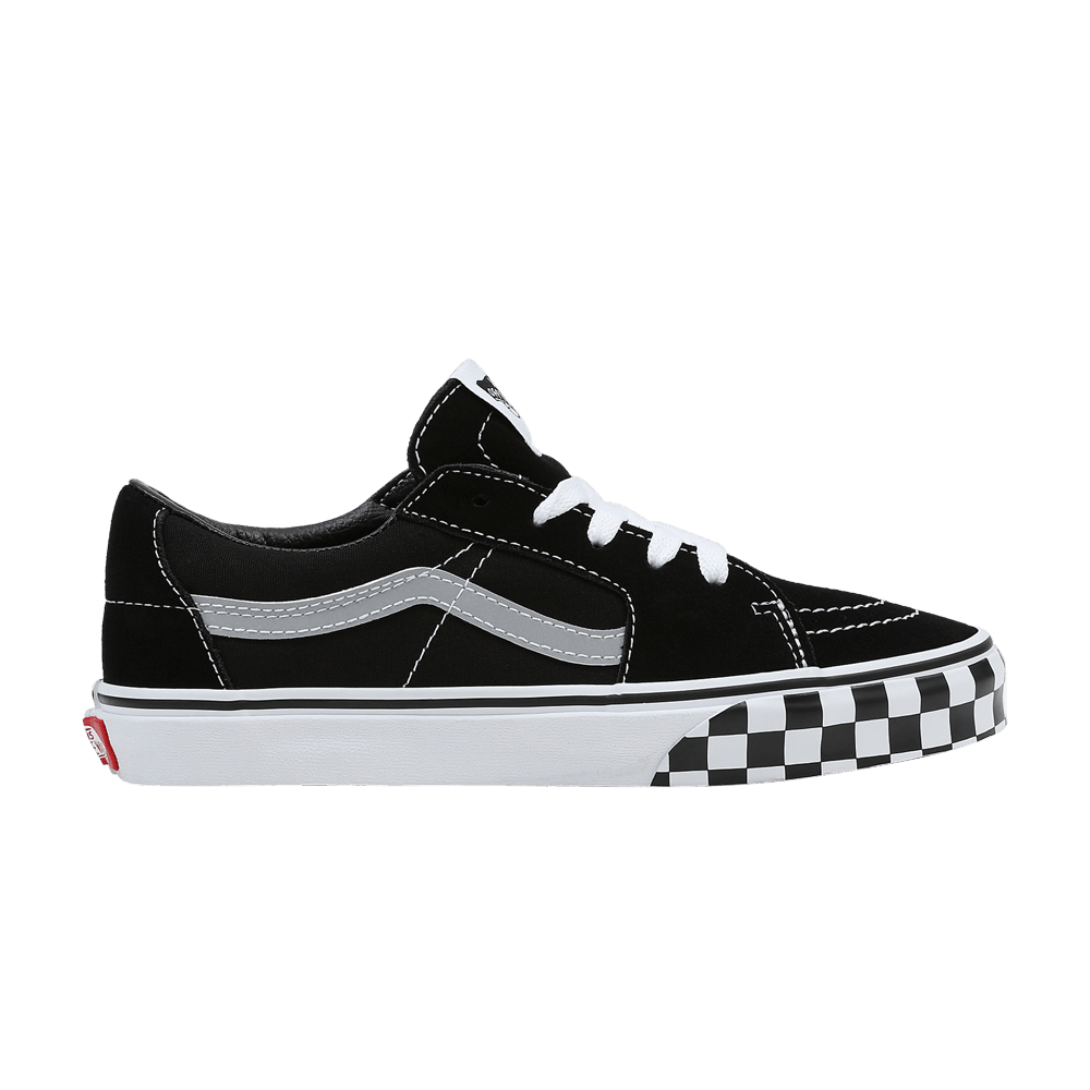 Vans Sk8-Low Kids 'Reflective Sidestripe - Black Checkerboard'