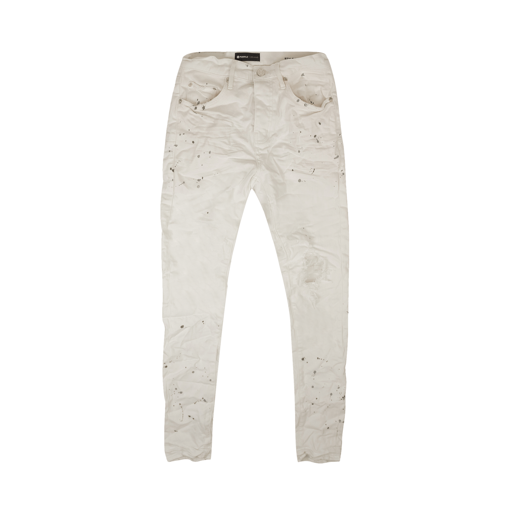 PURPLE BRAND Paint Blowout Denim Pants 'White'