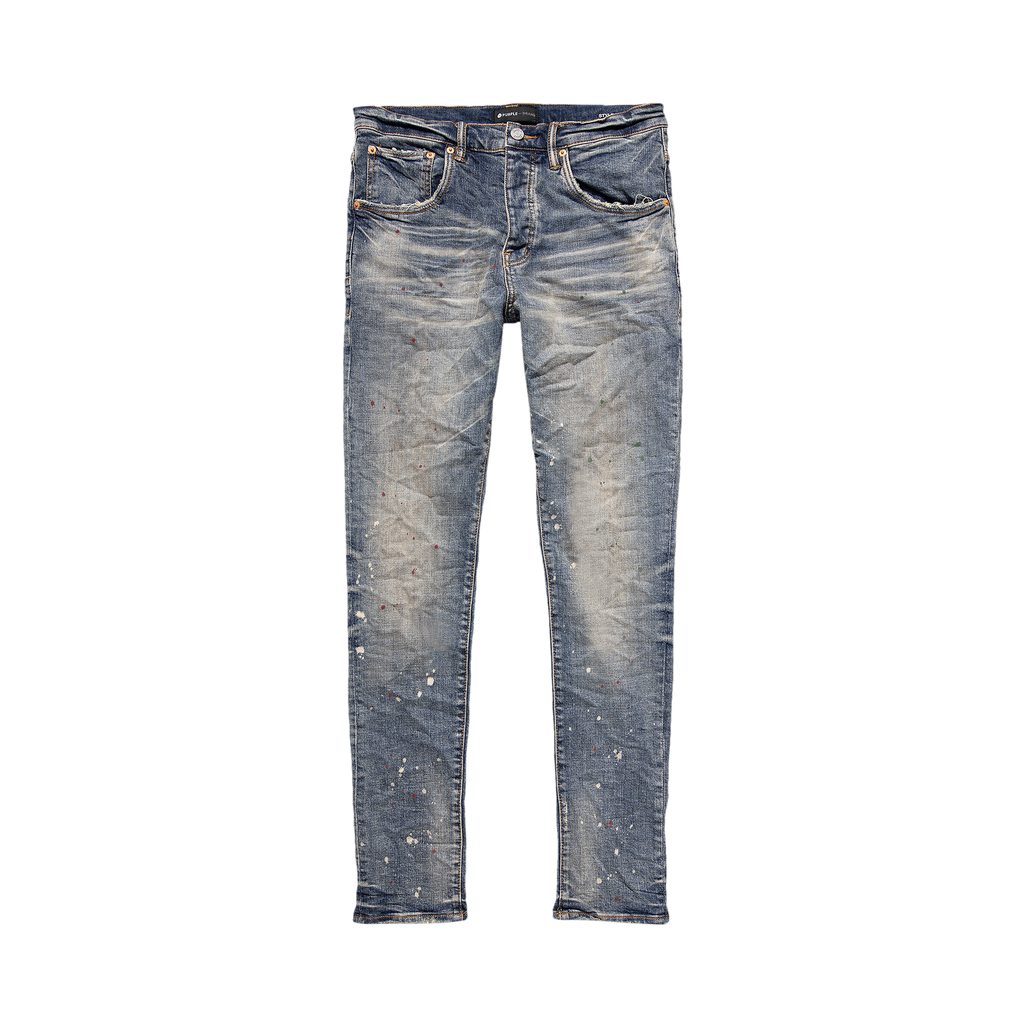 Buy PURPLE BRAND Worn Knee Slit Skinny Jeans 'Grey' - P001
