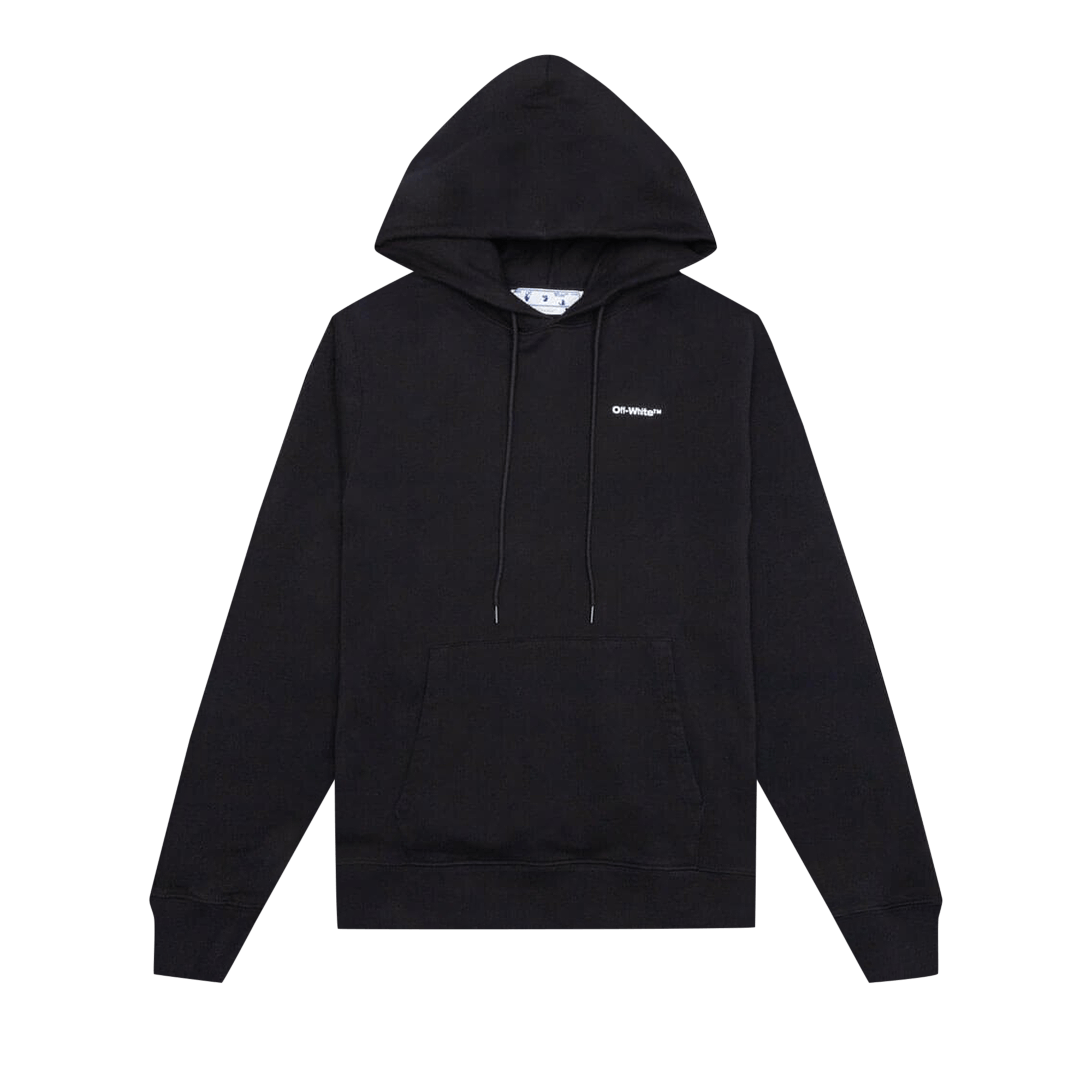 Off-White Wave Outline Diagonal Slim Hoodie 'Black/White'