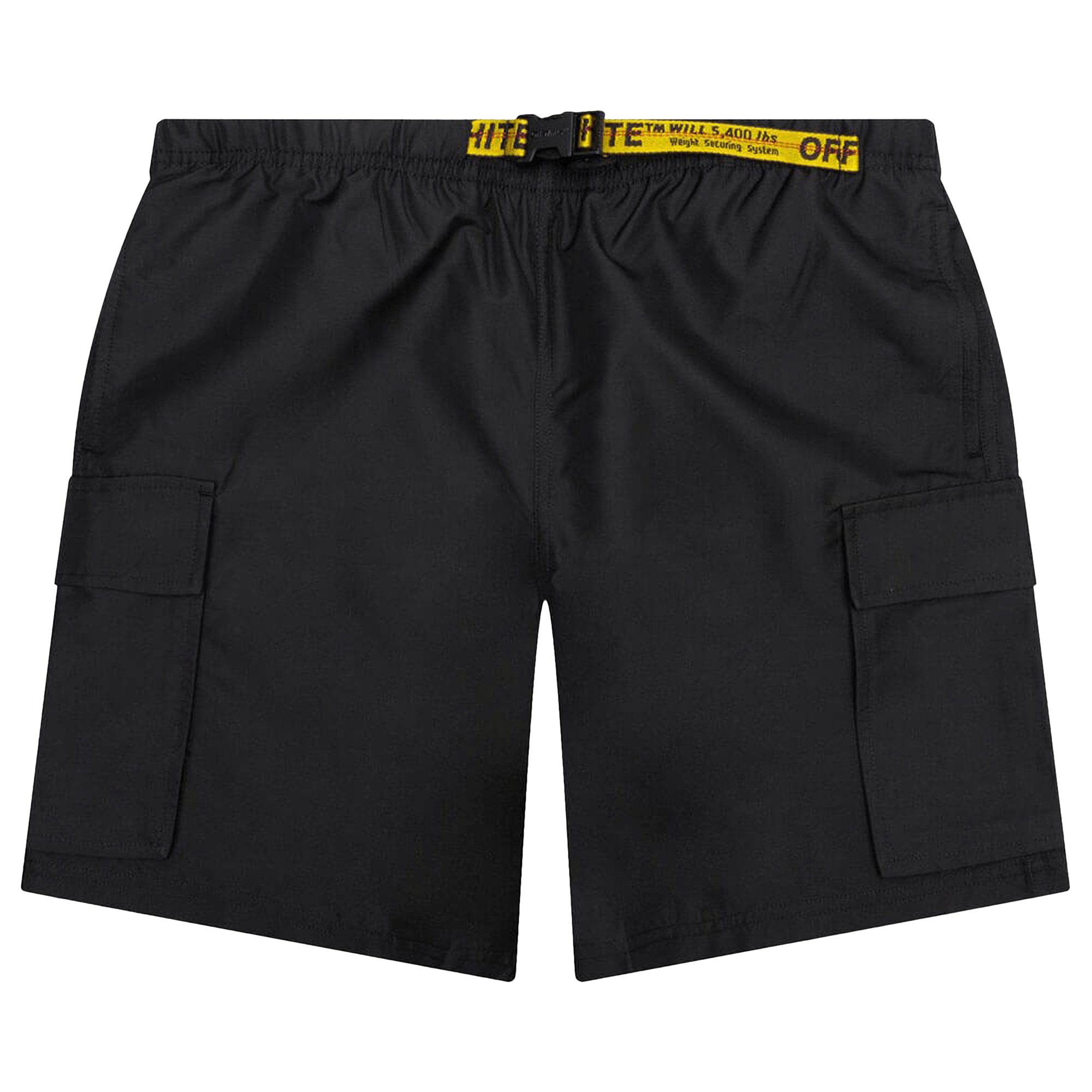 Off-White Classic Industrial Cargo Swimshorts 'Black/Yellow'