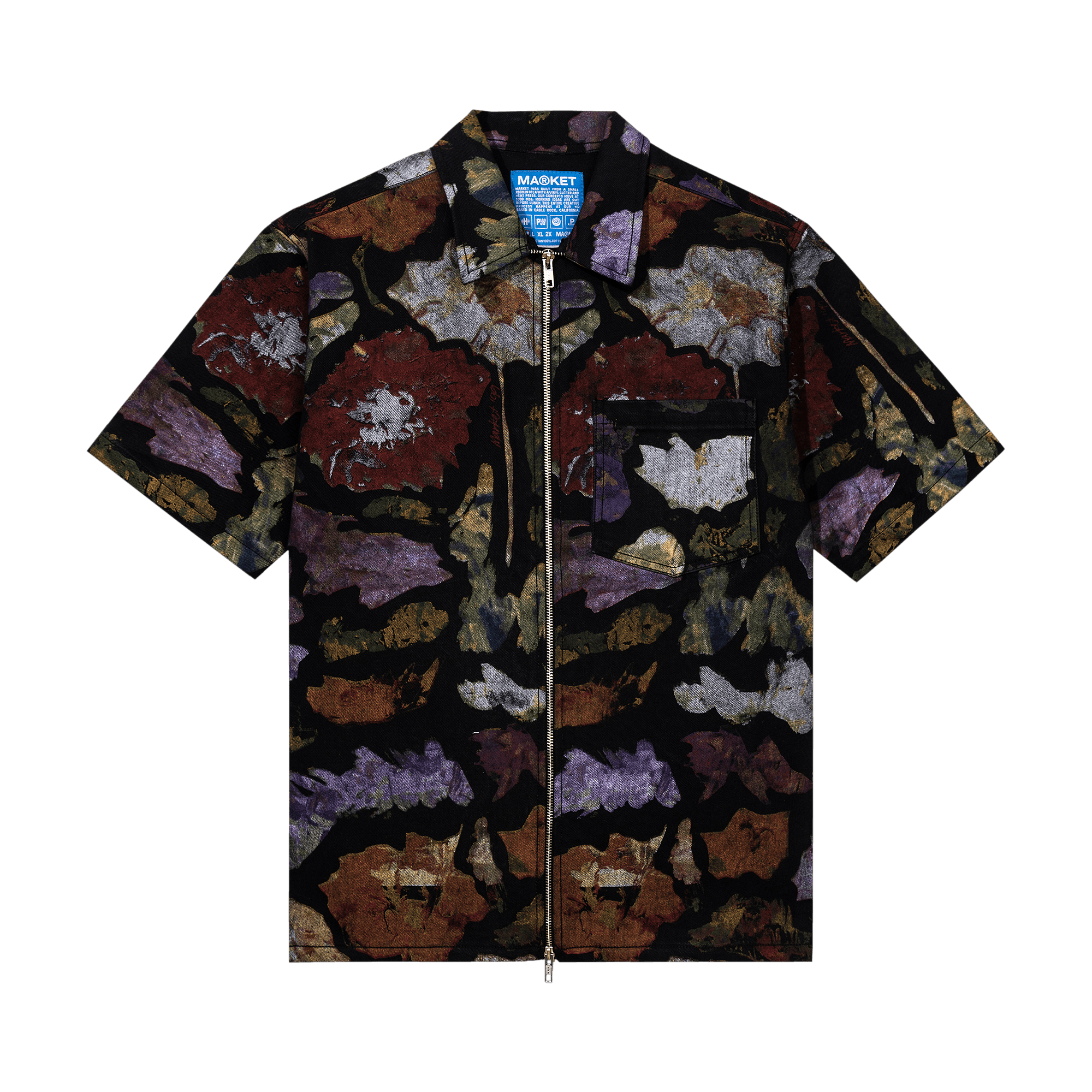 Market Impression Full Zip Work Shirt 'Multicolor'