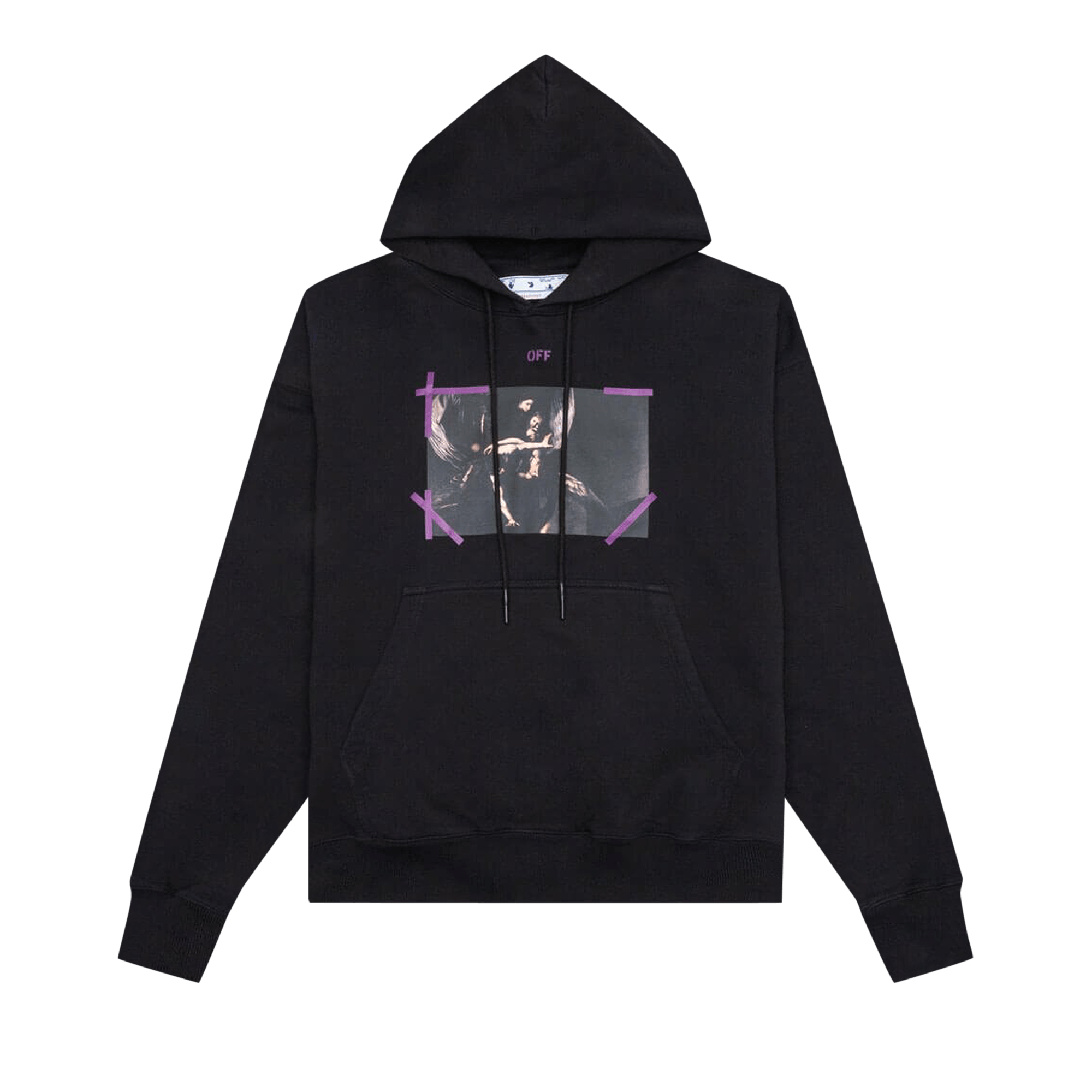 Off-White Arrow Caravaggio Mercy Skat Hoodie 'Black/Orchid'