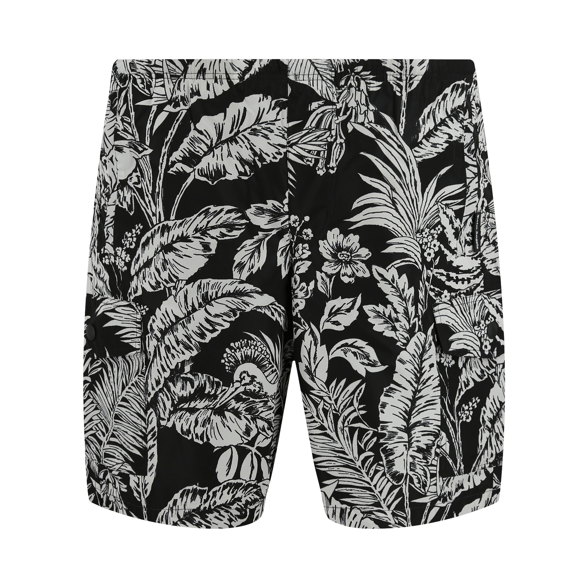 Palm Angels Jungle Parrots Swim Short 'Black/White'