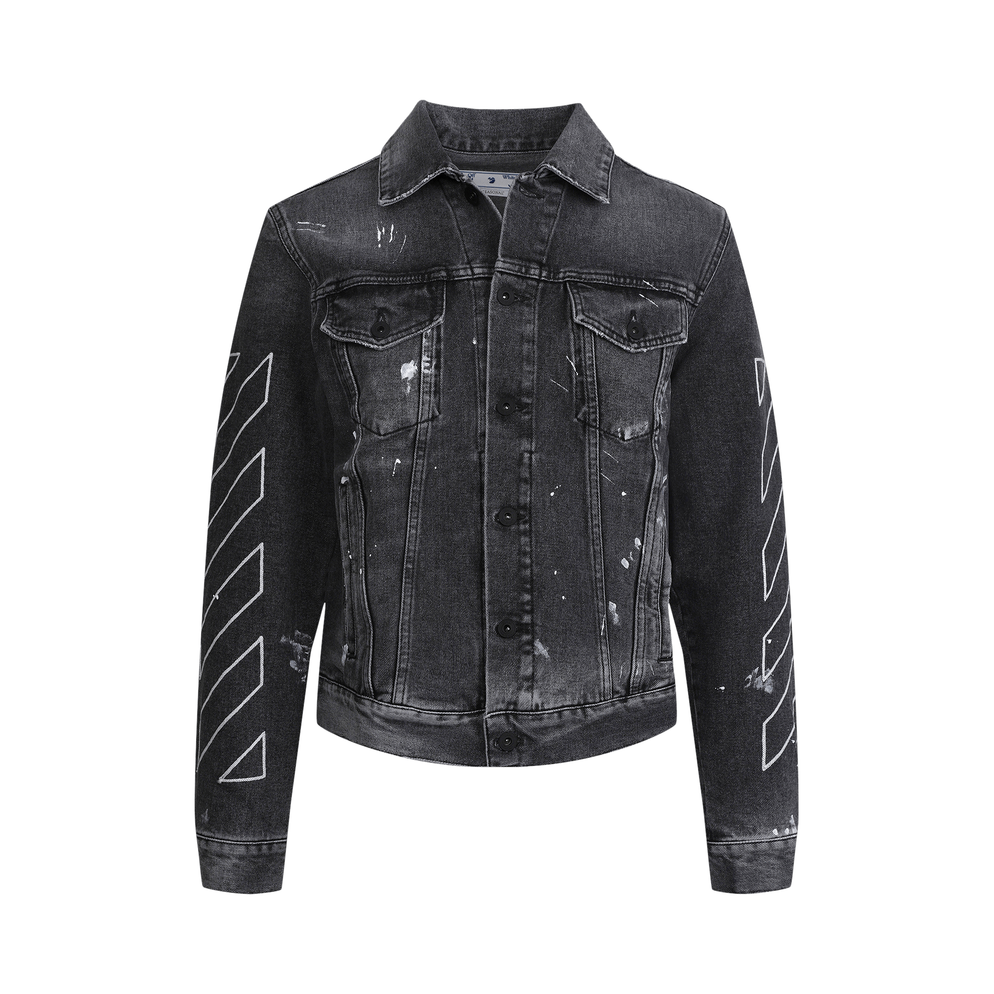 Off-White Diag Outline Paint Slim Jacket 'Grey'