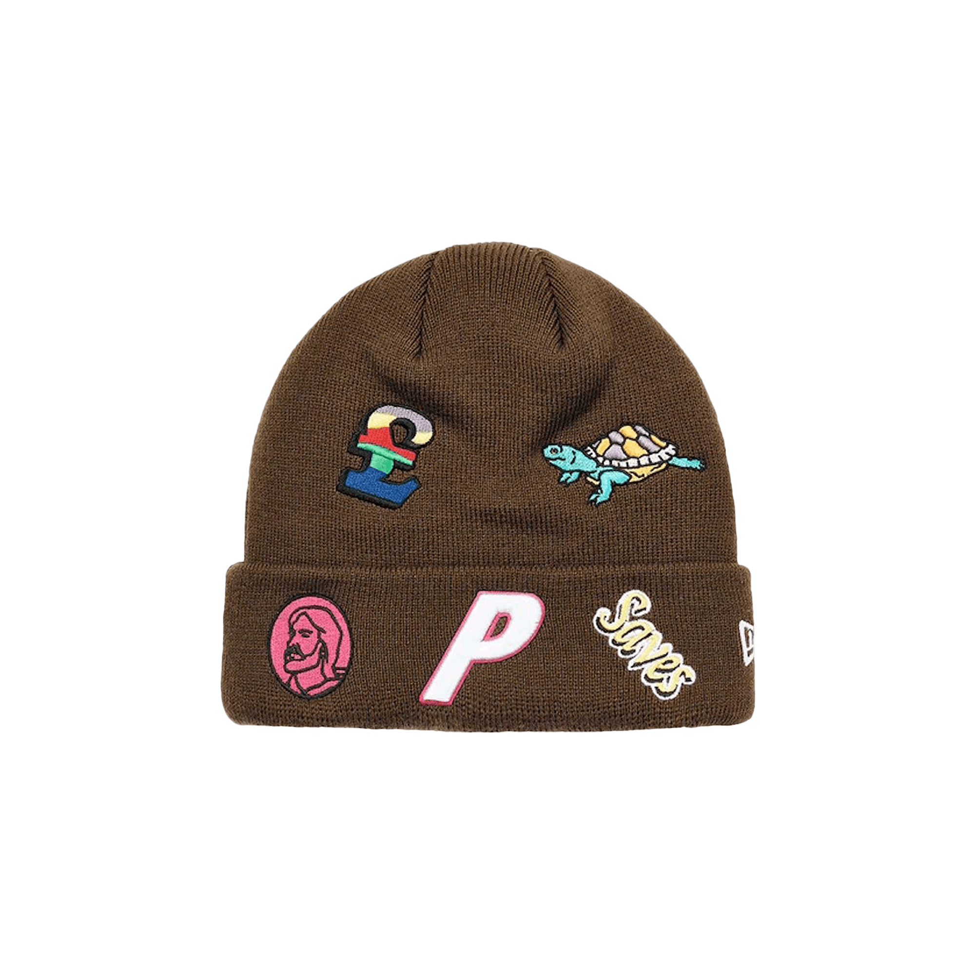 Palace x New Era Jesus Beanie 'Brown'